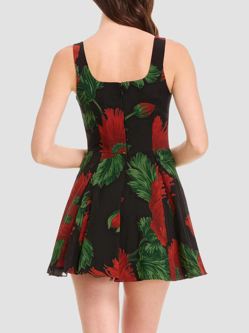 Women's Ainsley Floral Sleeveless Minidress - Black Multi 5