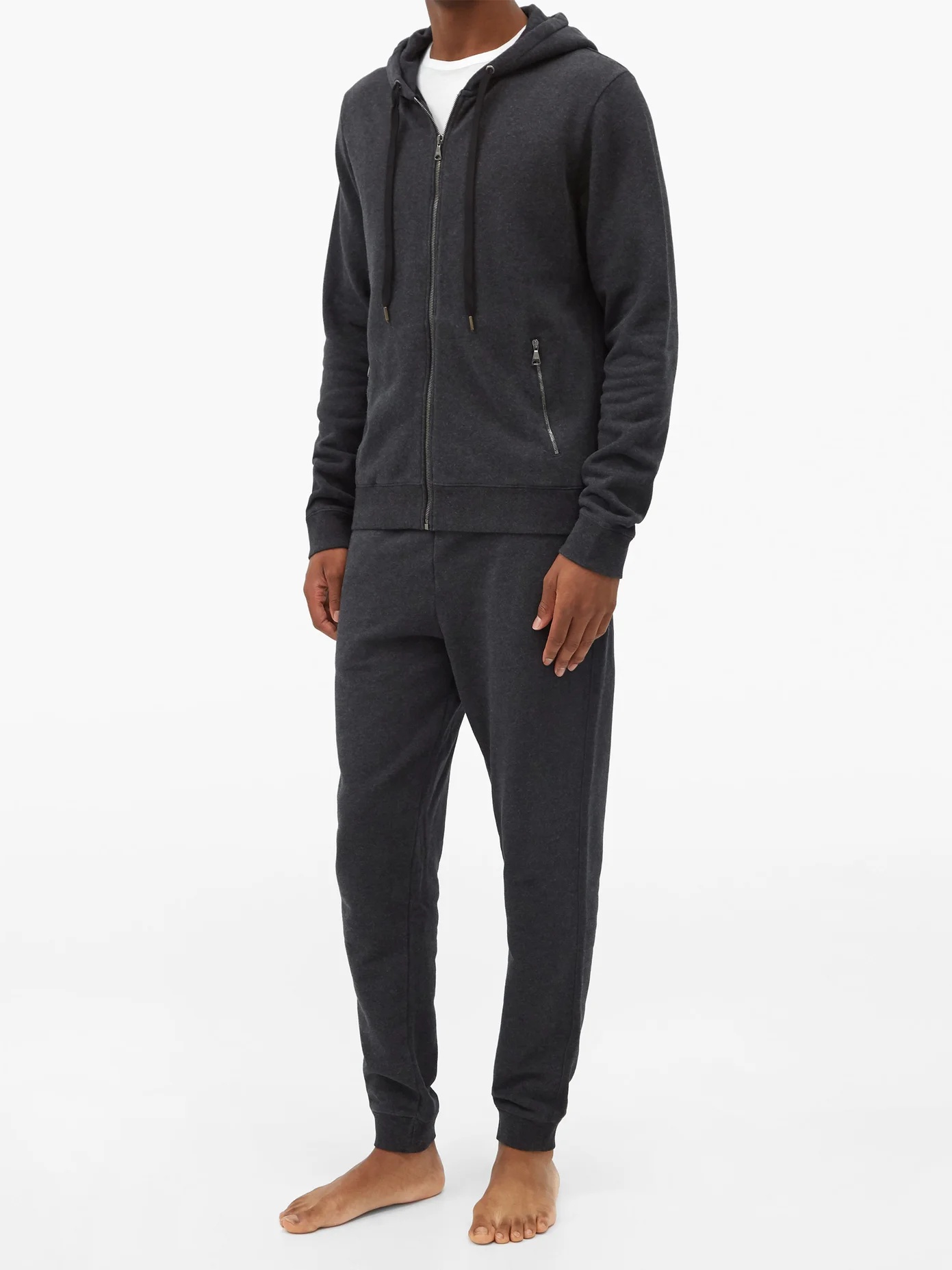 Devon drawstring cotton-jersey track pants - 2