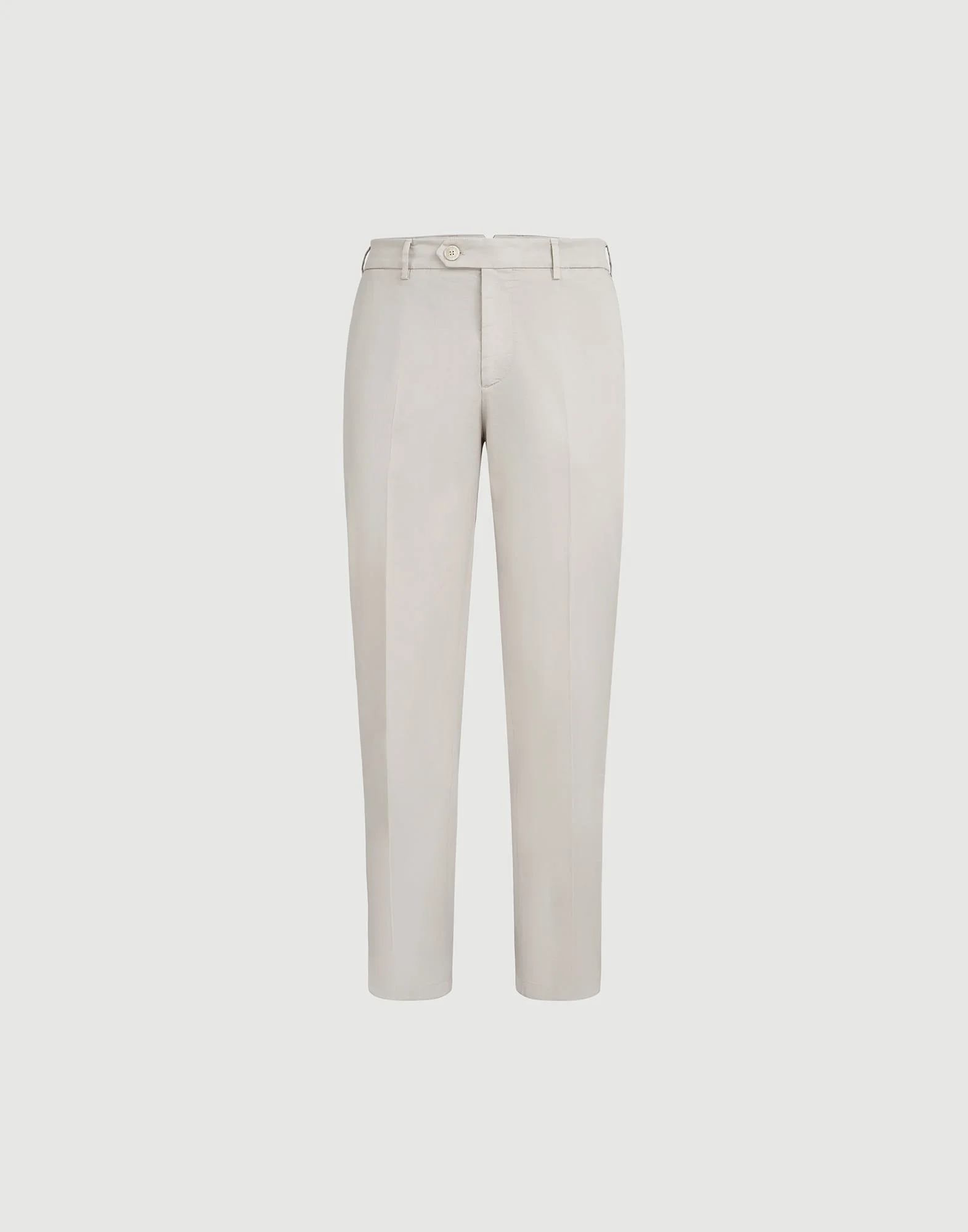 Garment-dyed Italian fit trousers in American Pima comfort cotton gabardine - 1