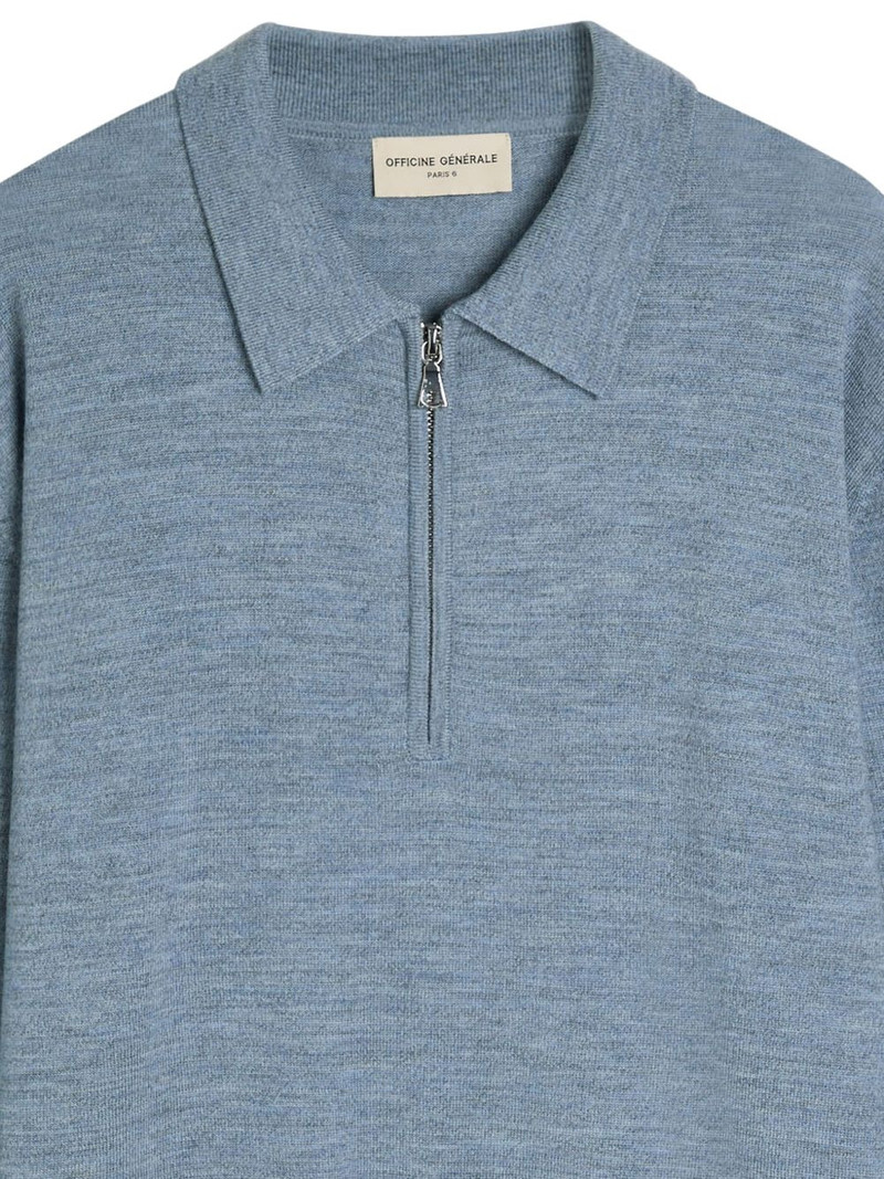 OFFICINE GÉNÉRALE half-zip polo sweater outlook
