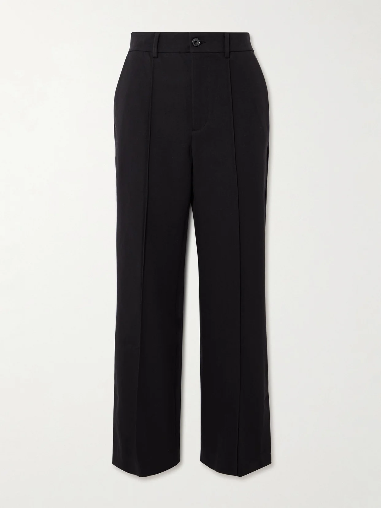 Crop Kick Flare Stretch-cotton Pants - 1