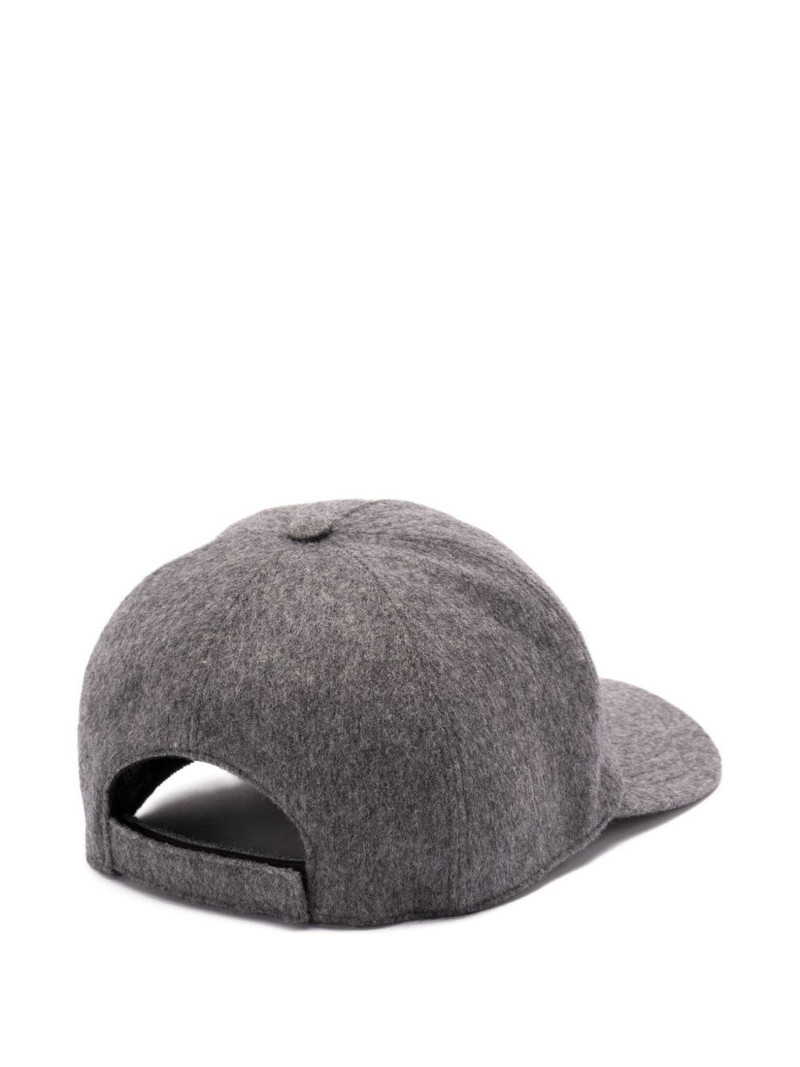 FENDI logo-embroidered wool cap outlook