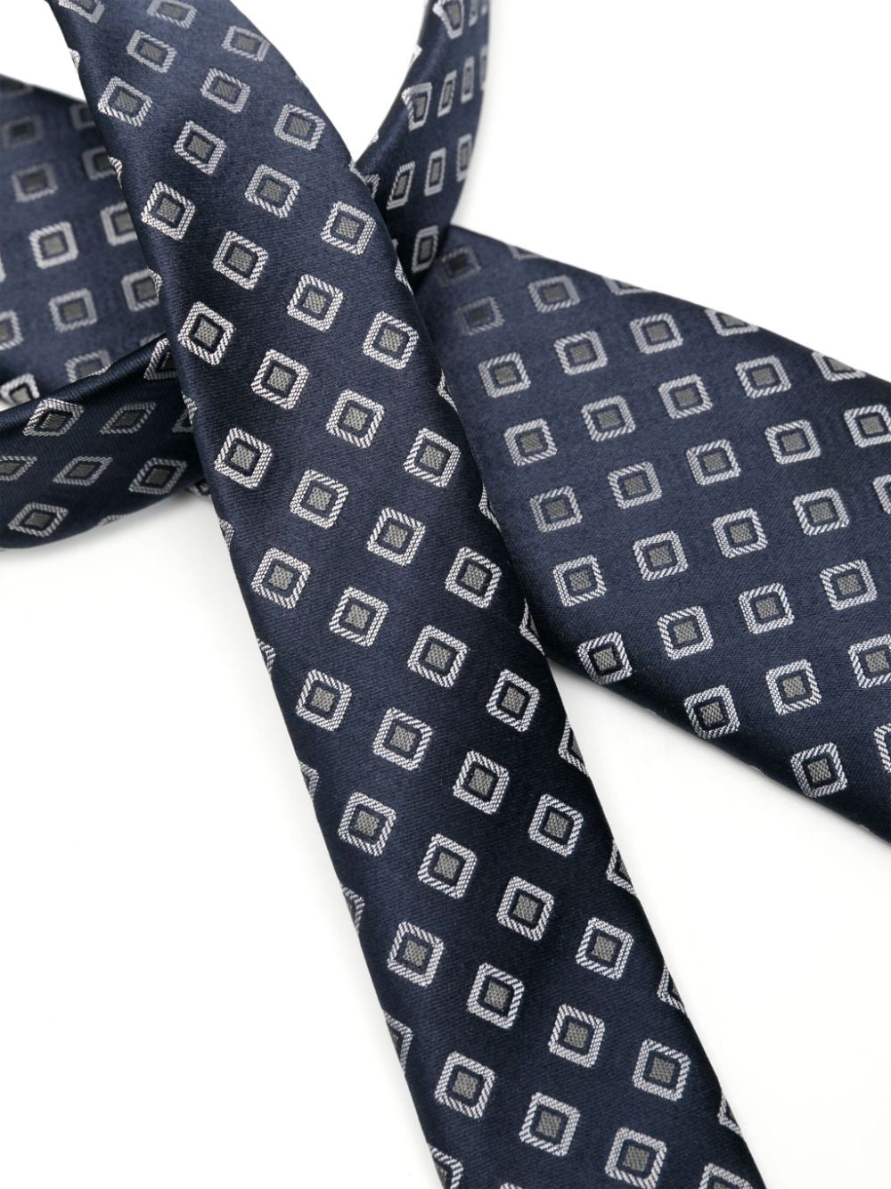 patterned-jacquard silk blend tie - 2