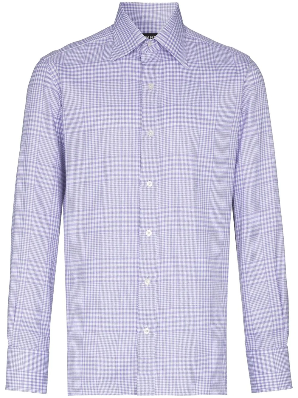 check-pattern buttoned shirt - 1