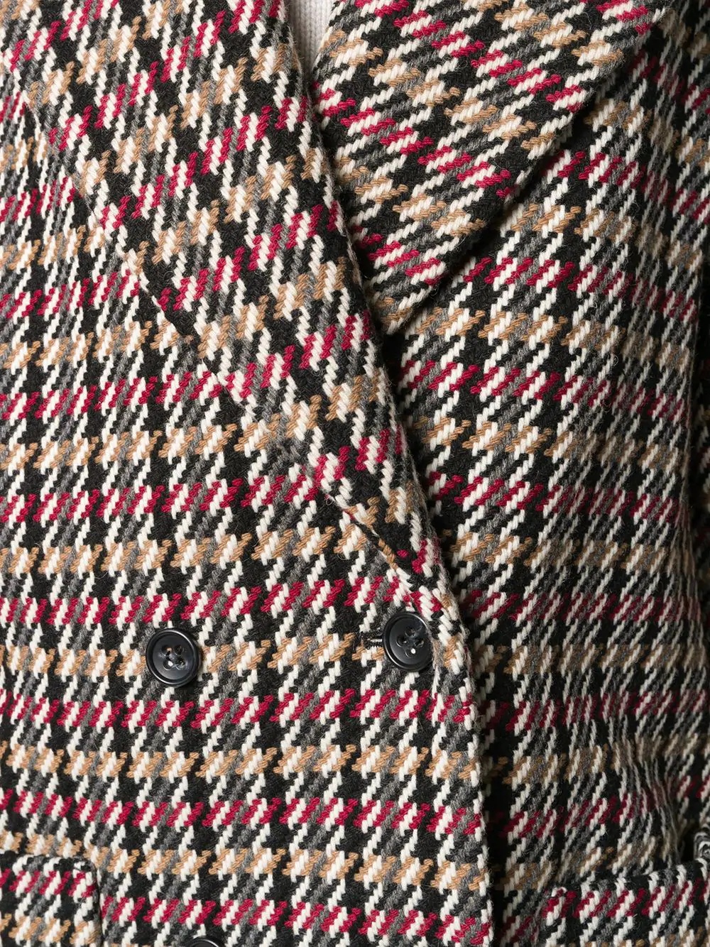 mixed check coat - 5