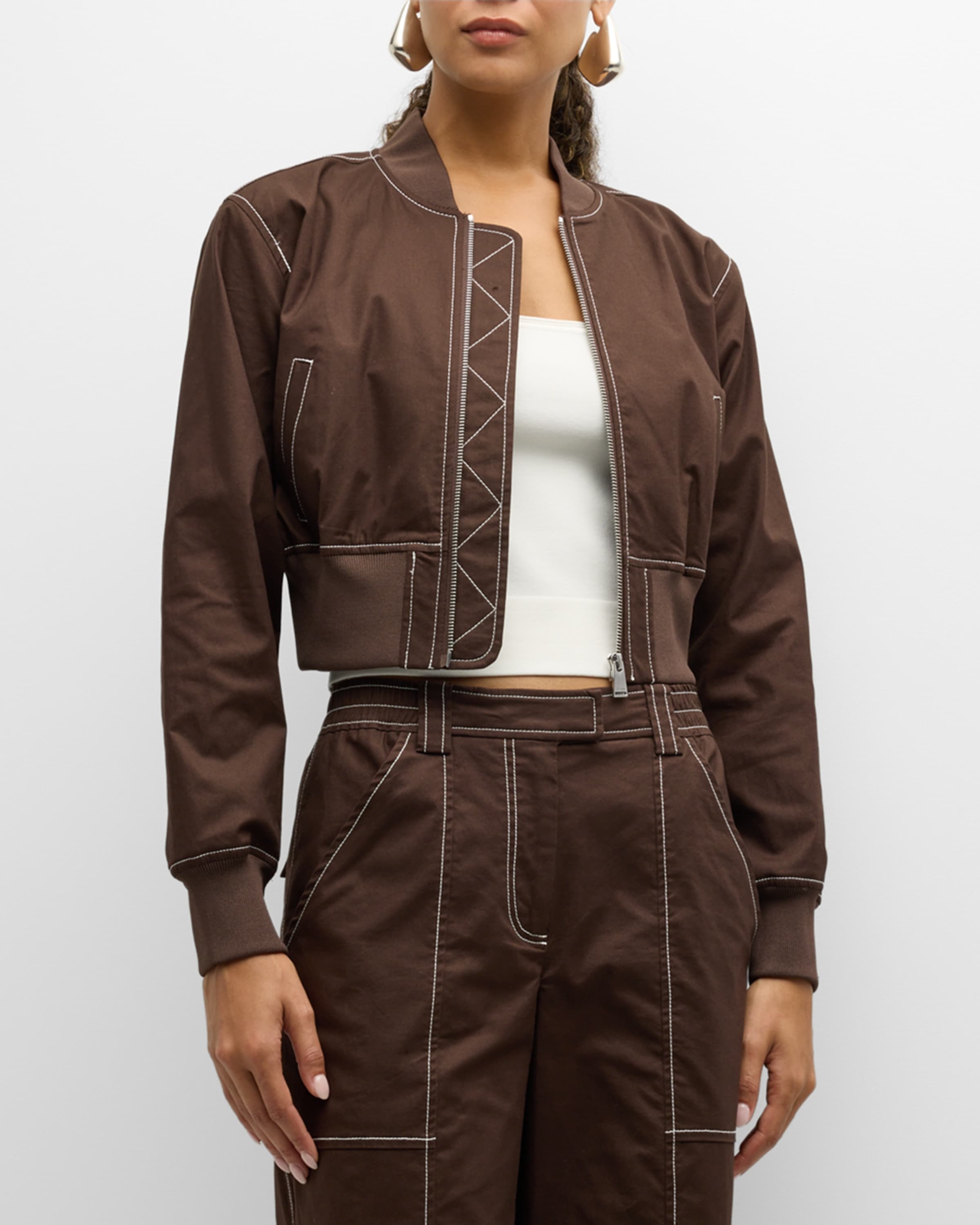 Lorenzo Cropped Bomber Jacket - 2