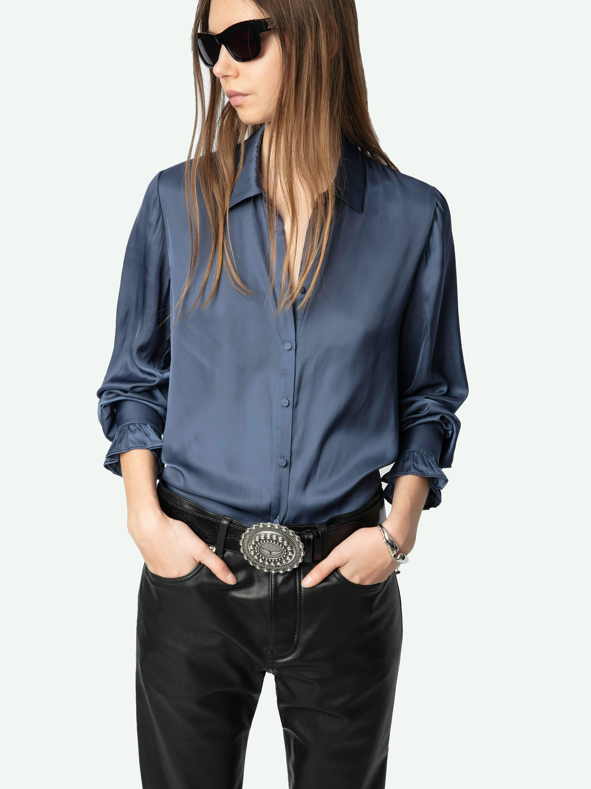 Thely Satin Shirt - 4