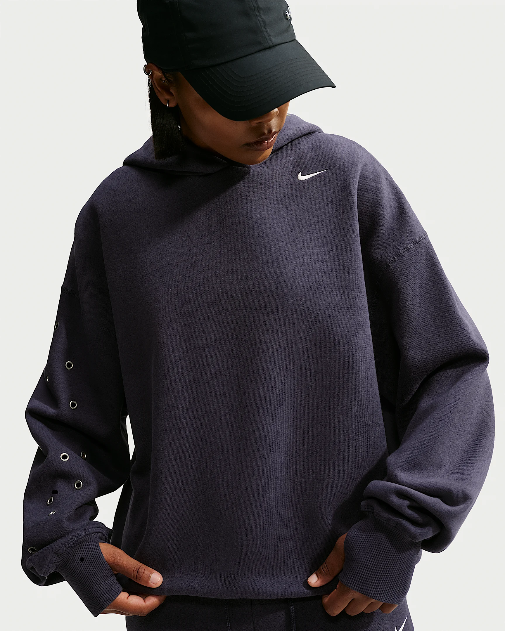 Nike Studio Fleece Medium Weight Women's Oversized Pullover Hoodie - 1