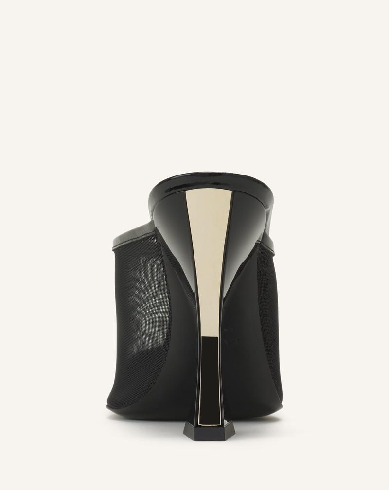 NOCTURNE MULE IN MESH AND PATENT LEATHER 7