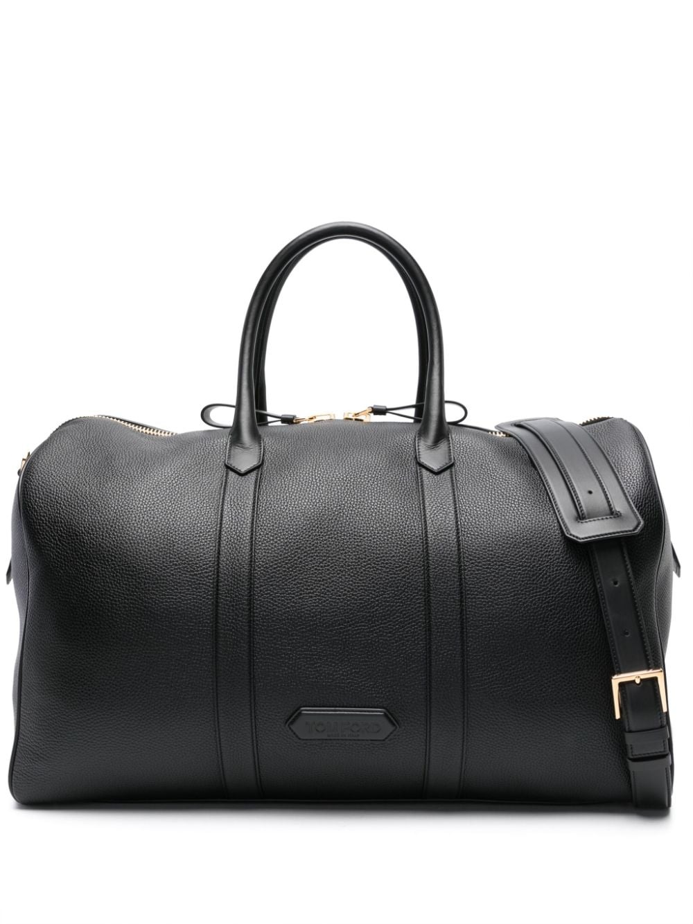 logo-patch leather holdall - 1