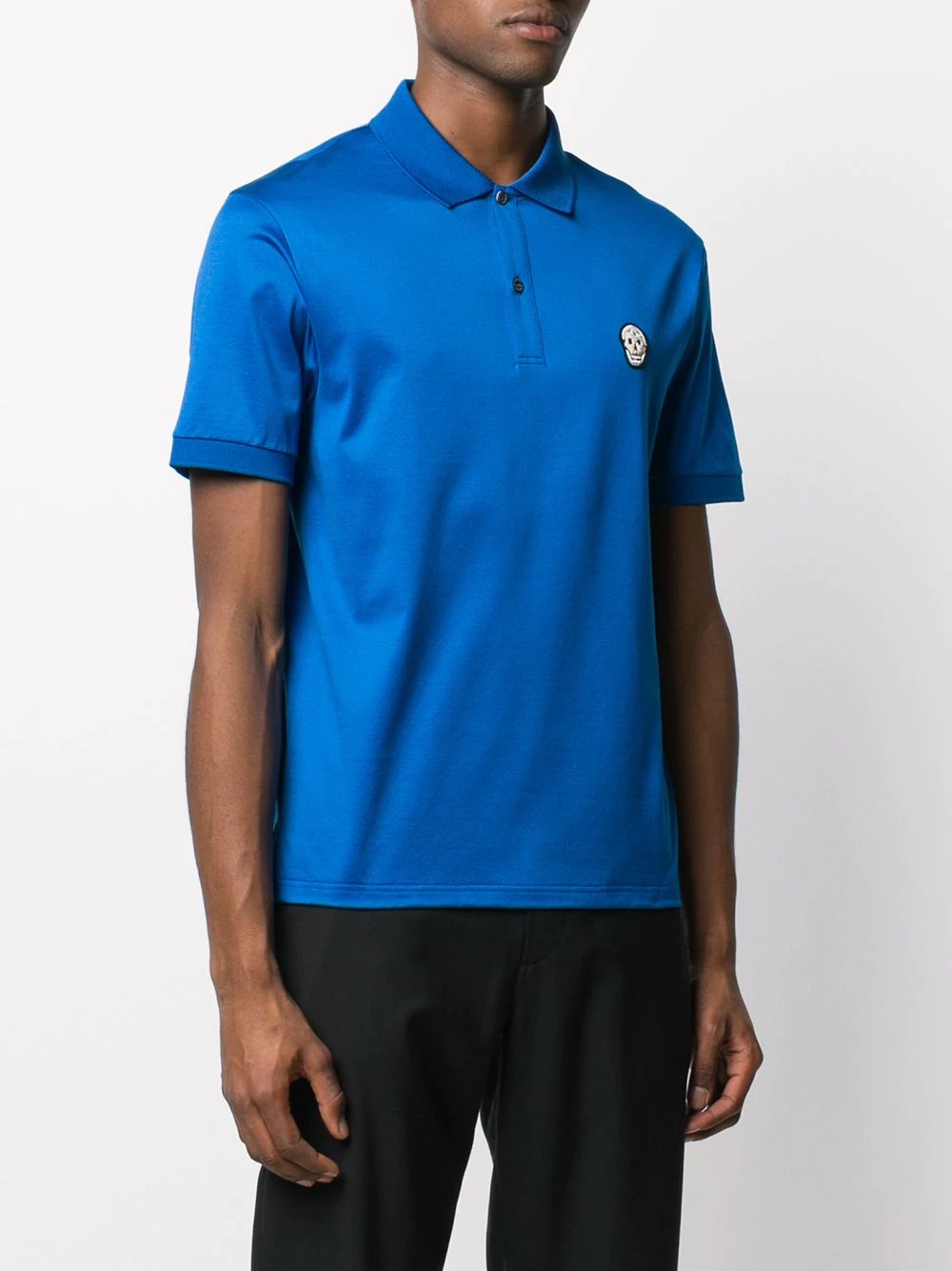 skull patch polo shirt - 3