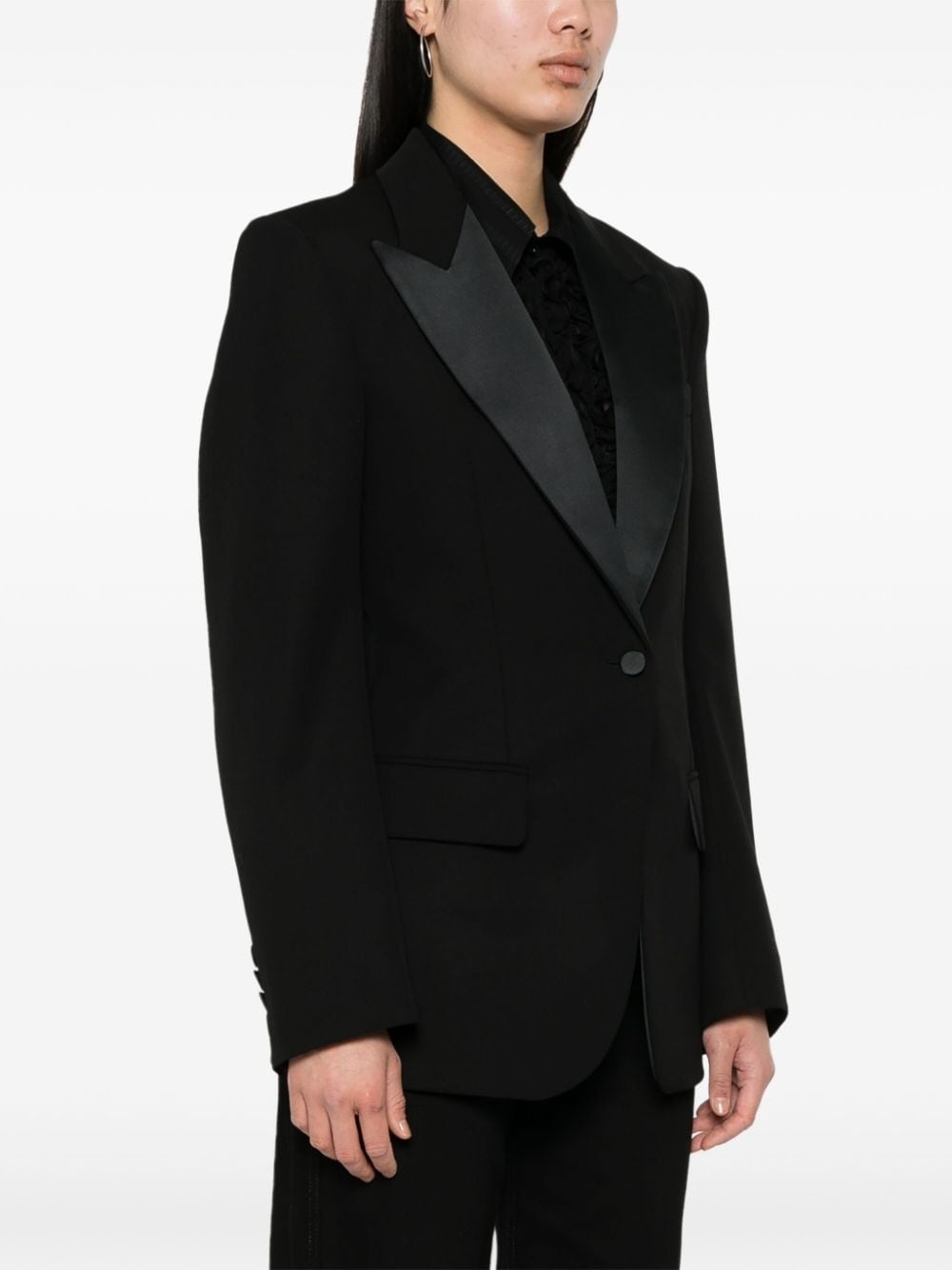 wool single-breasted blazer - 3