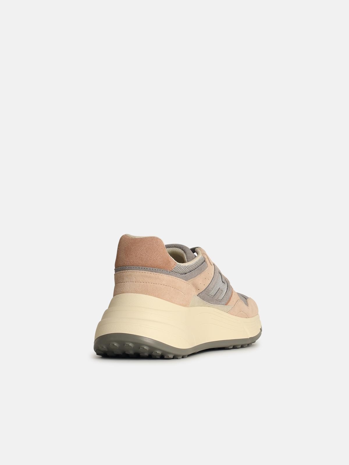 'H669' PINK LEATHER BLEND SNEAKERS - 3