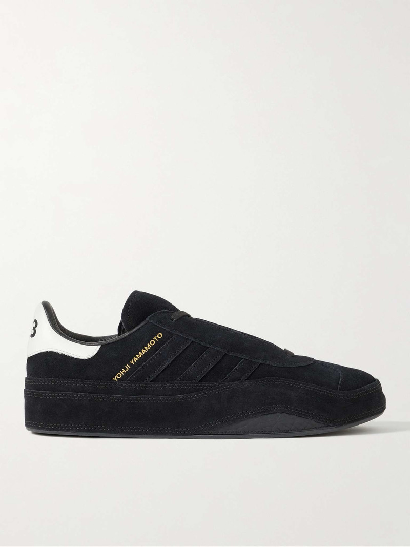 Gazelle Leather-Trimmed Suede Sneakers - 1