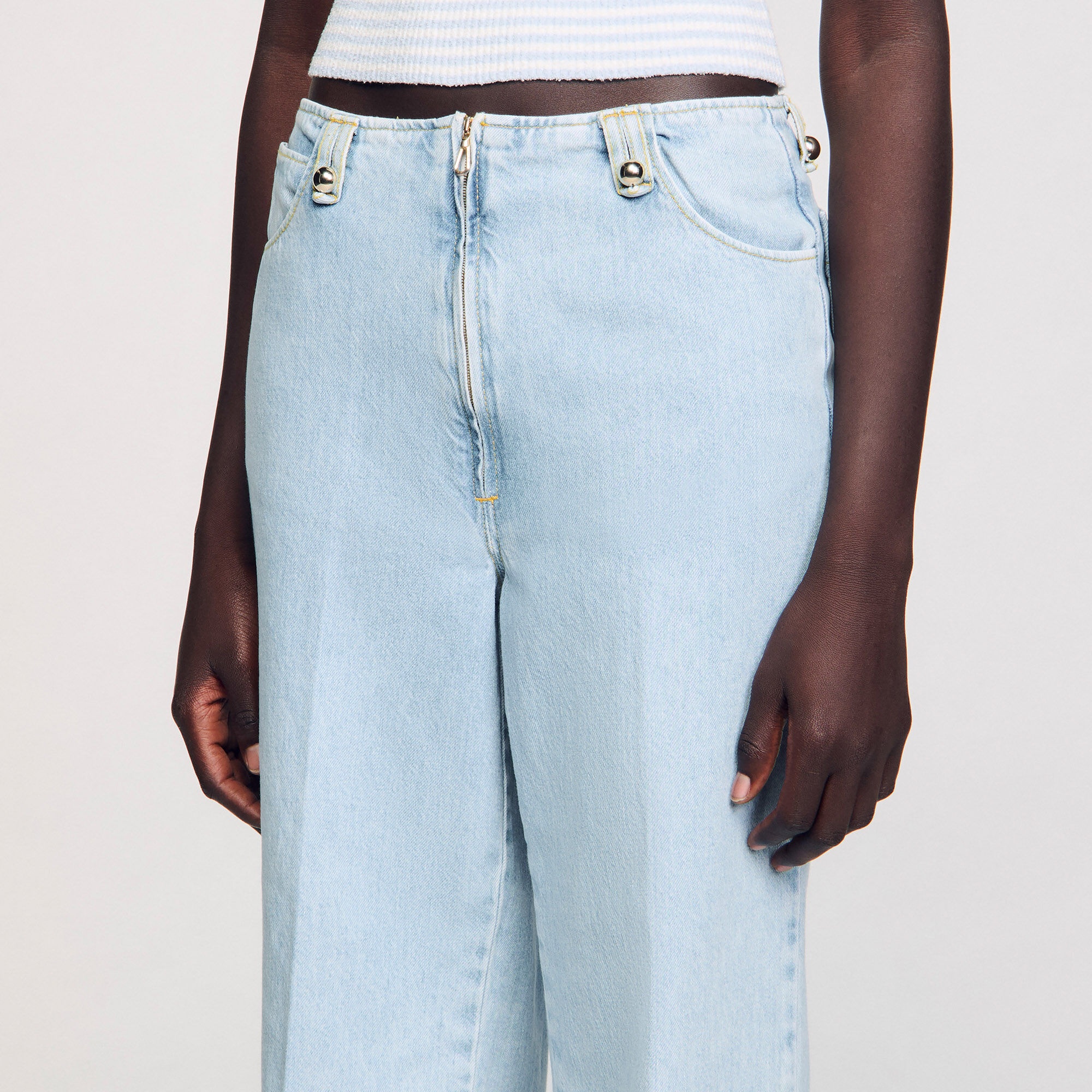 FADED WIDE-LEG JEANS - 4