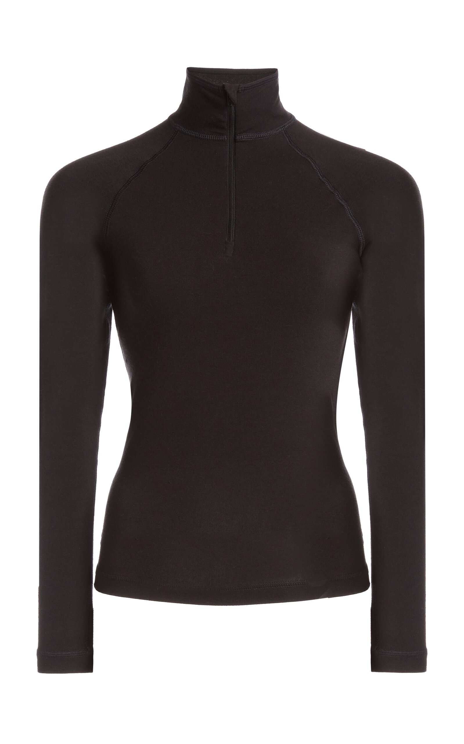 Half-Zip Thermal Jersey Top black - 1