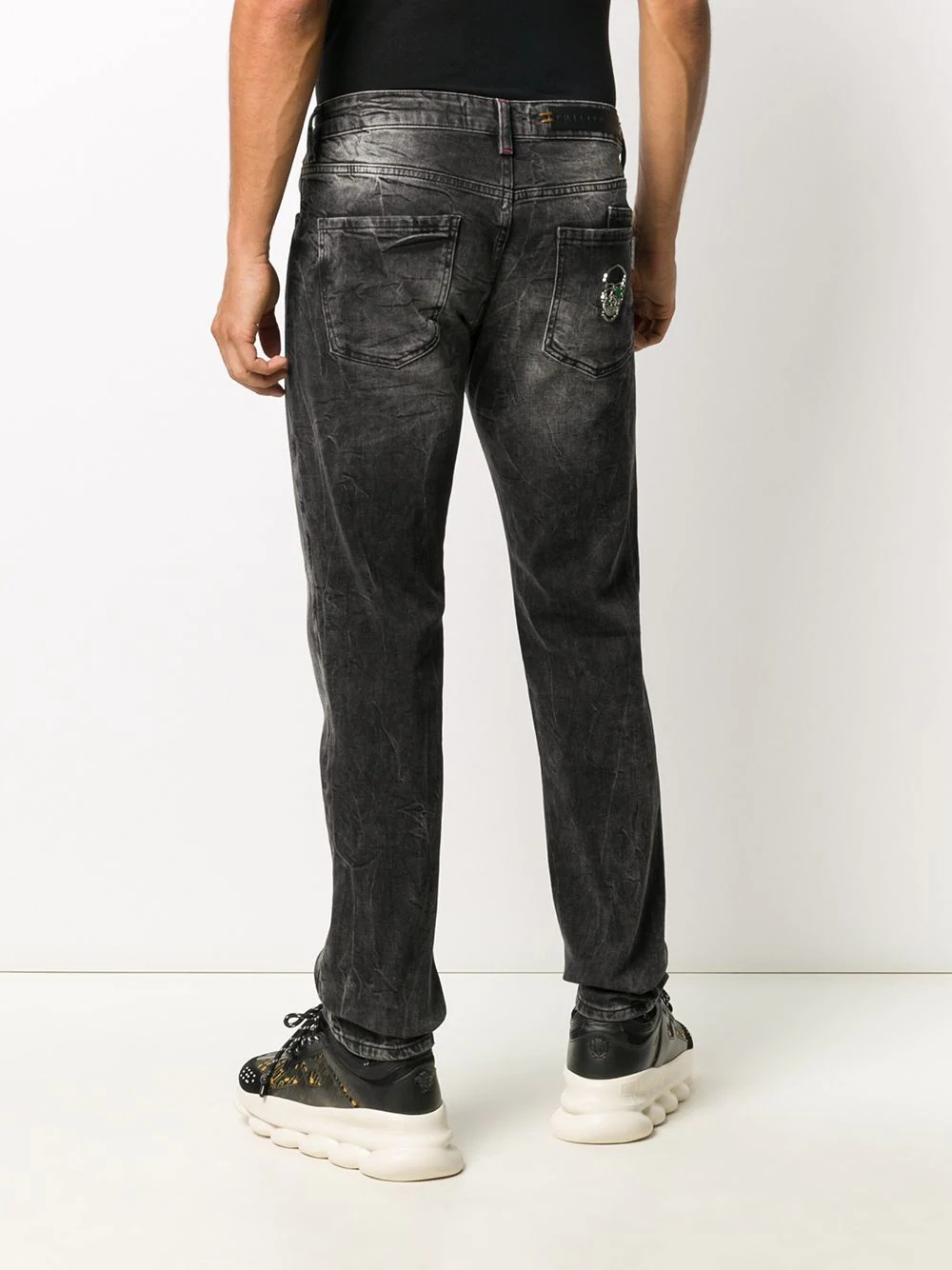 Skull straight cut jeans - 4