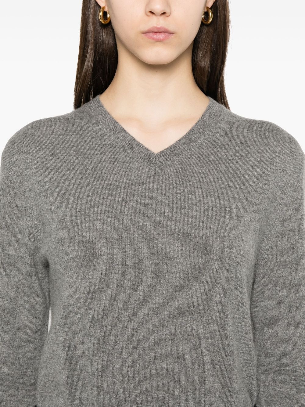 V-neck knit sweater - 5