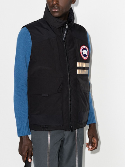 Canada Goose logo patch zip-up gilet outlook