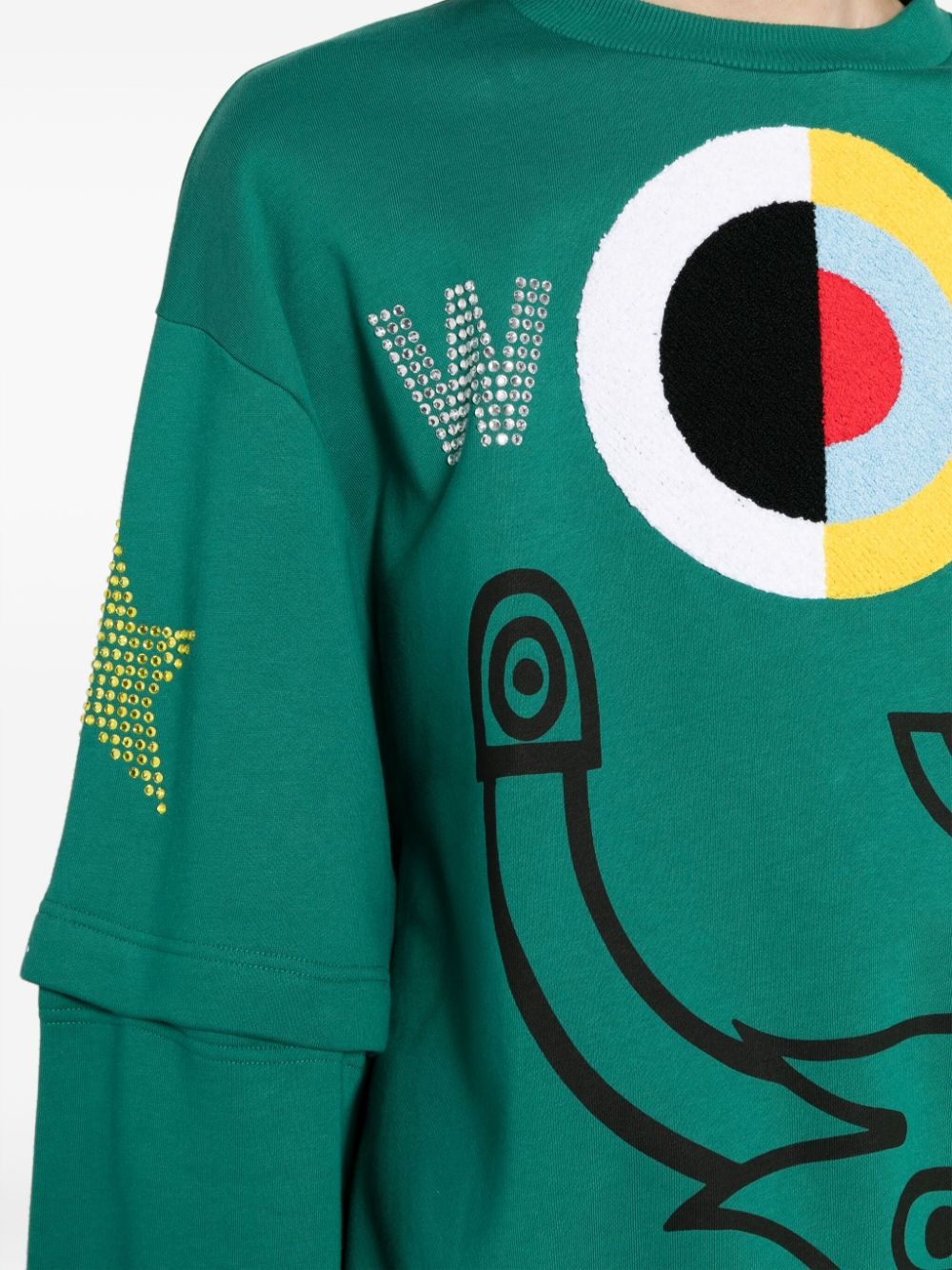 Target-appliquÃ© cotton sweatshirt - 5