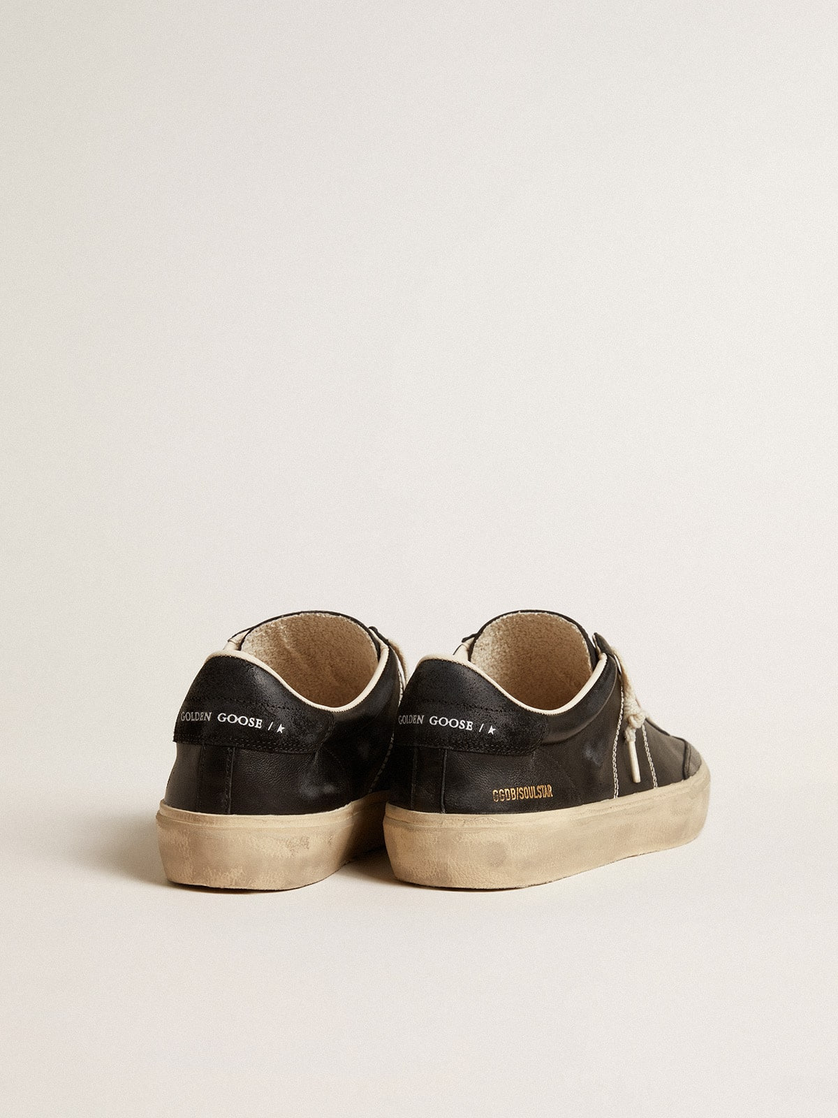 Soul Star in black nappa with black suede heel tab - 5