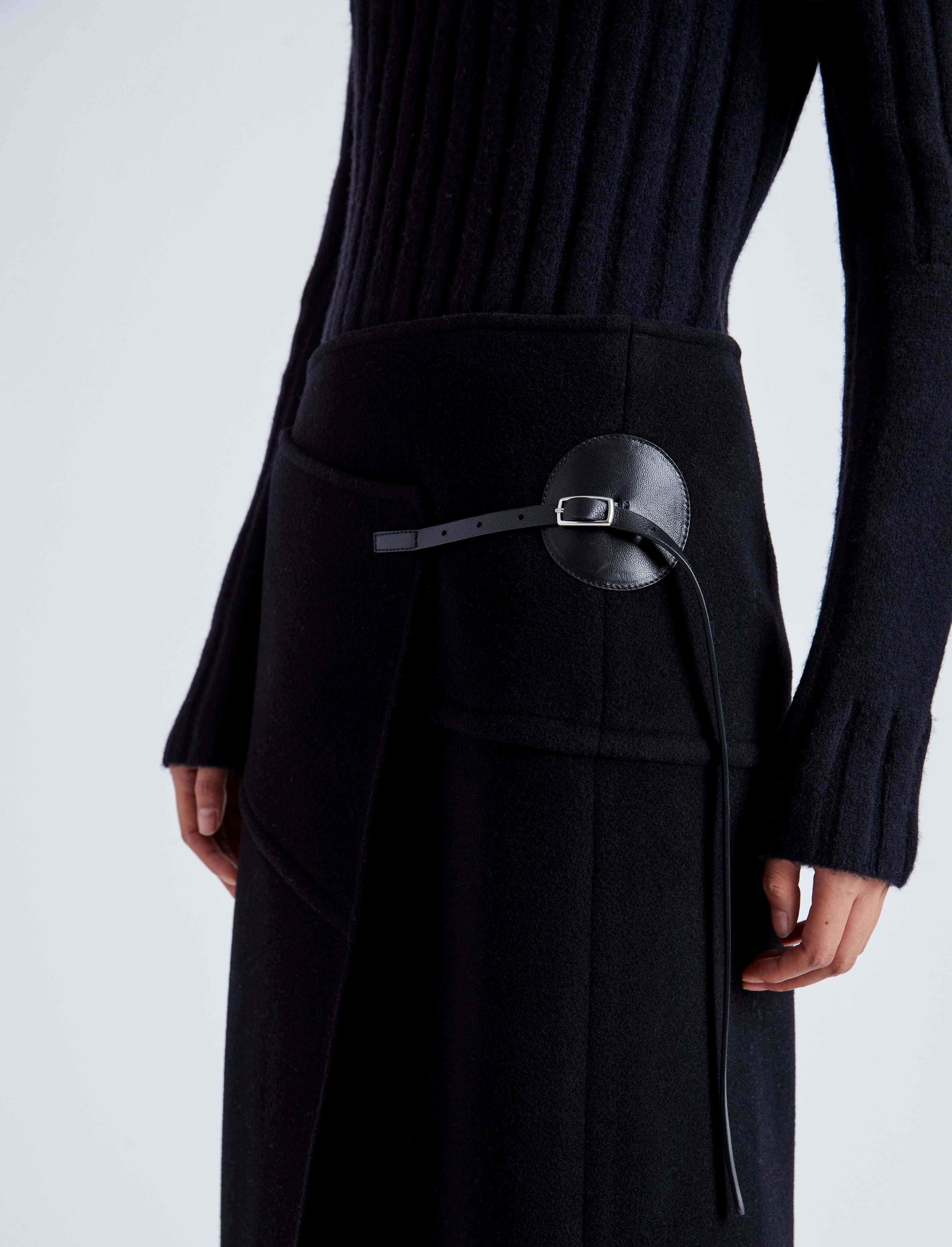 Aida Skirt in Brushed Melange Wool - 5