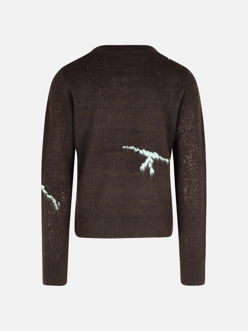 Dries Van Noten BROWN WOOL BLEND SWEATER outlook