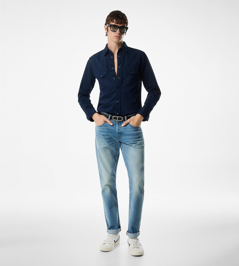 TOM FORD PEACH TWILL WESTERN SHIRT outlook