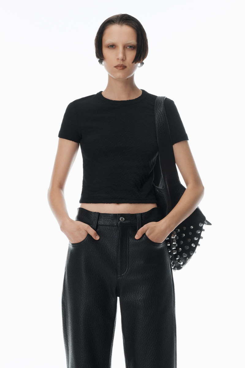 Alexander Wang logo jacquard short sleeve baby tee outlook