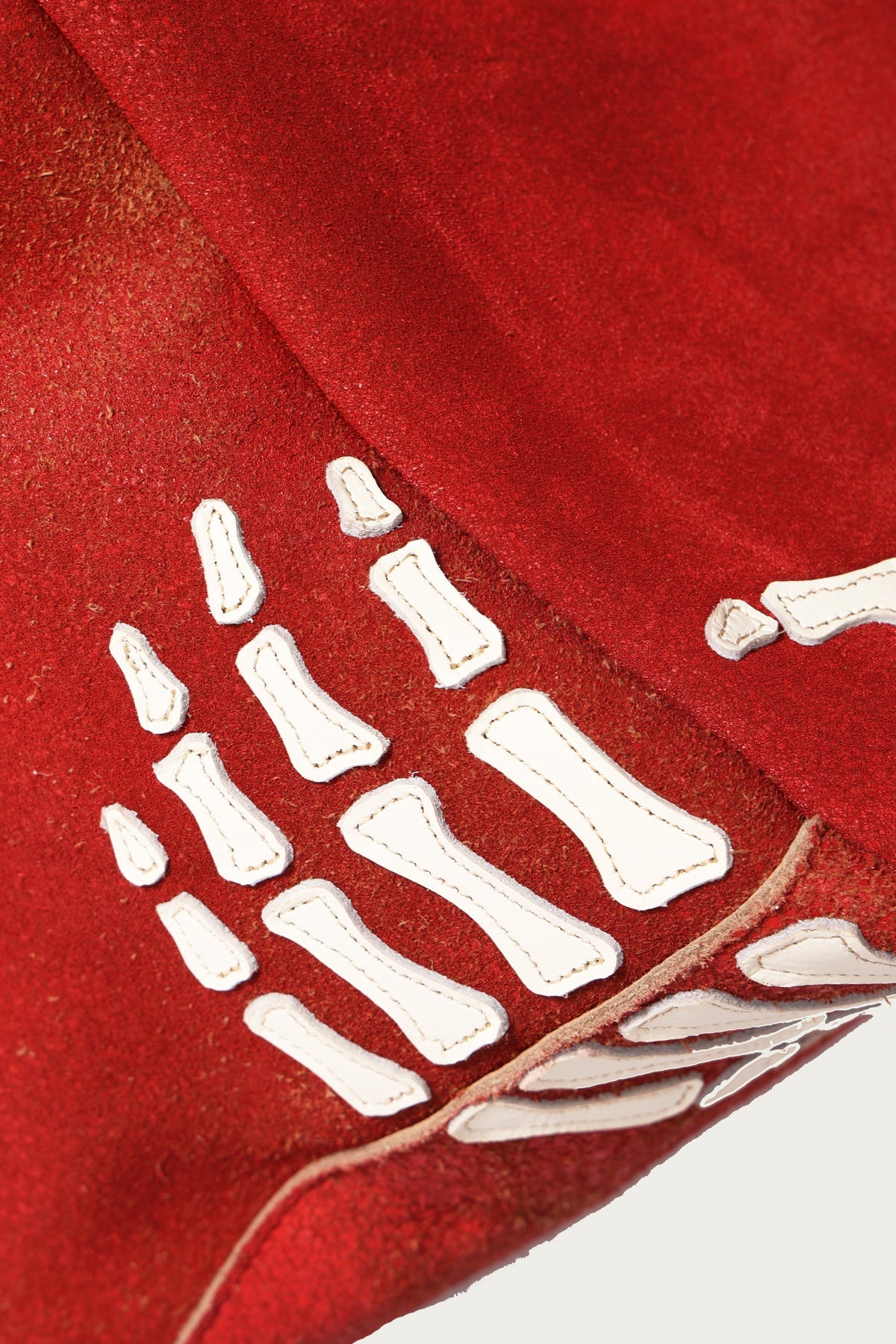Crack Leather FARGO Bag (BONE PALM) - Red - 3