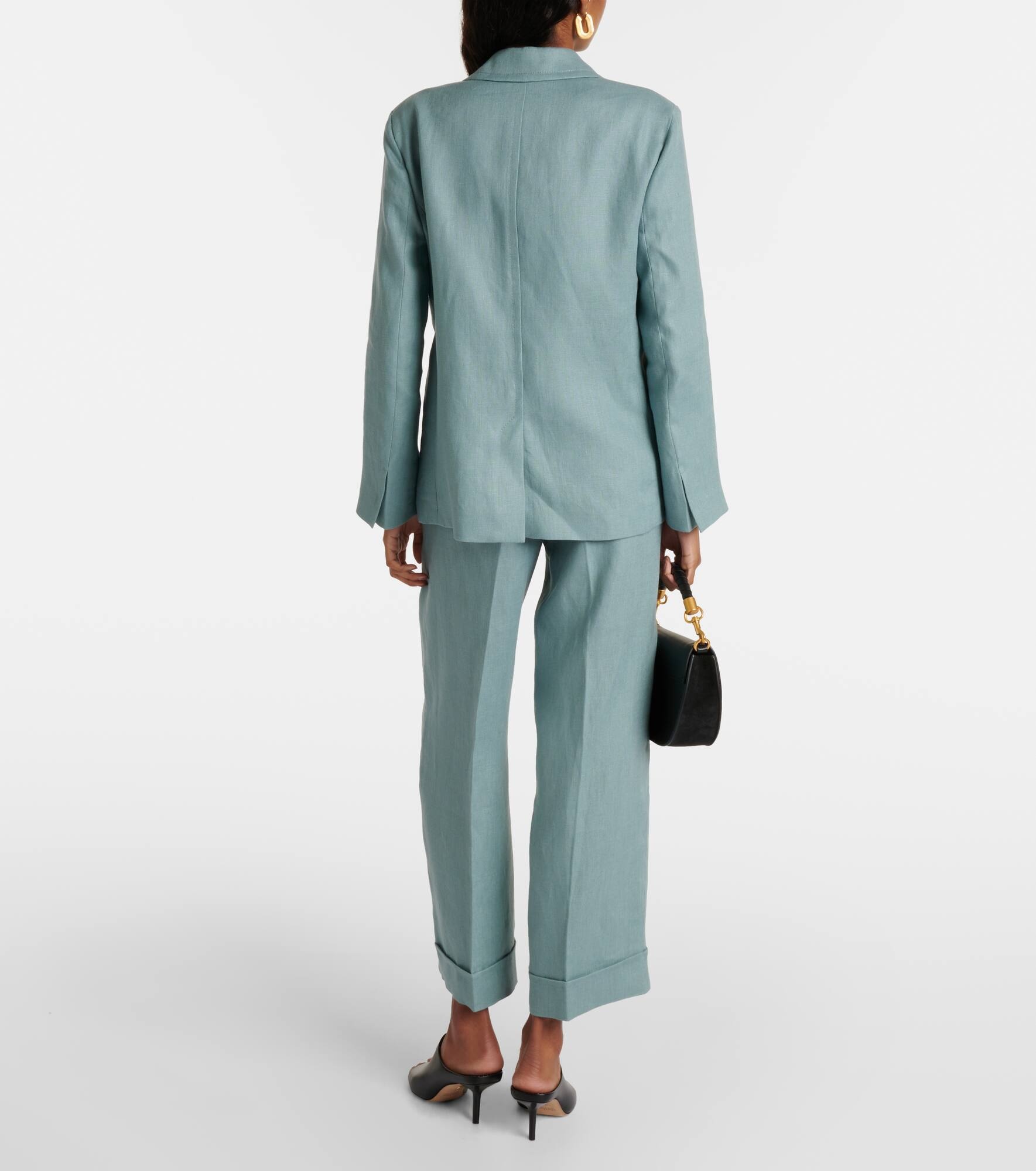 Socrates single-breasted linen blazer - 3