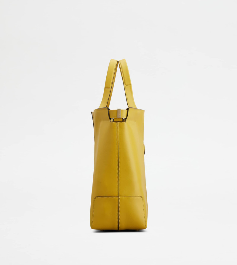 TOD'S DI BAG FOLIO IN LEATHER SMALL - YELLOW 2