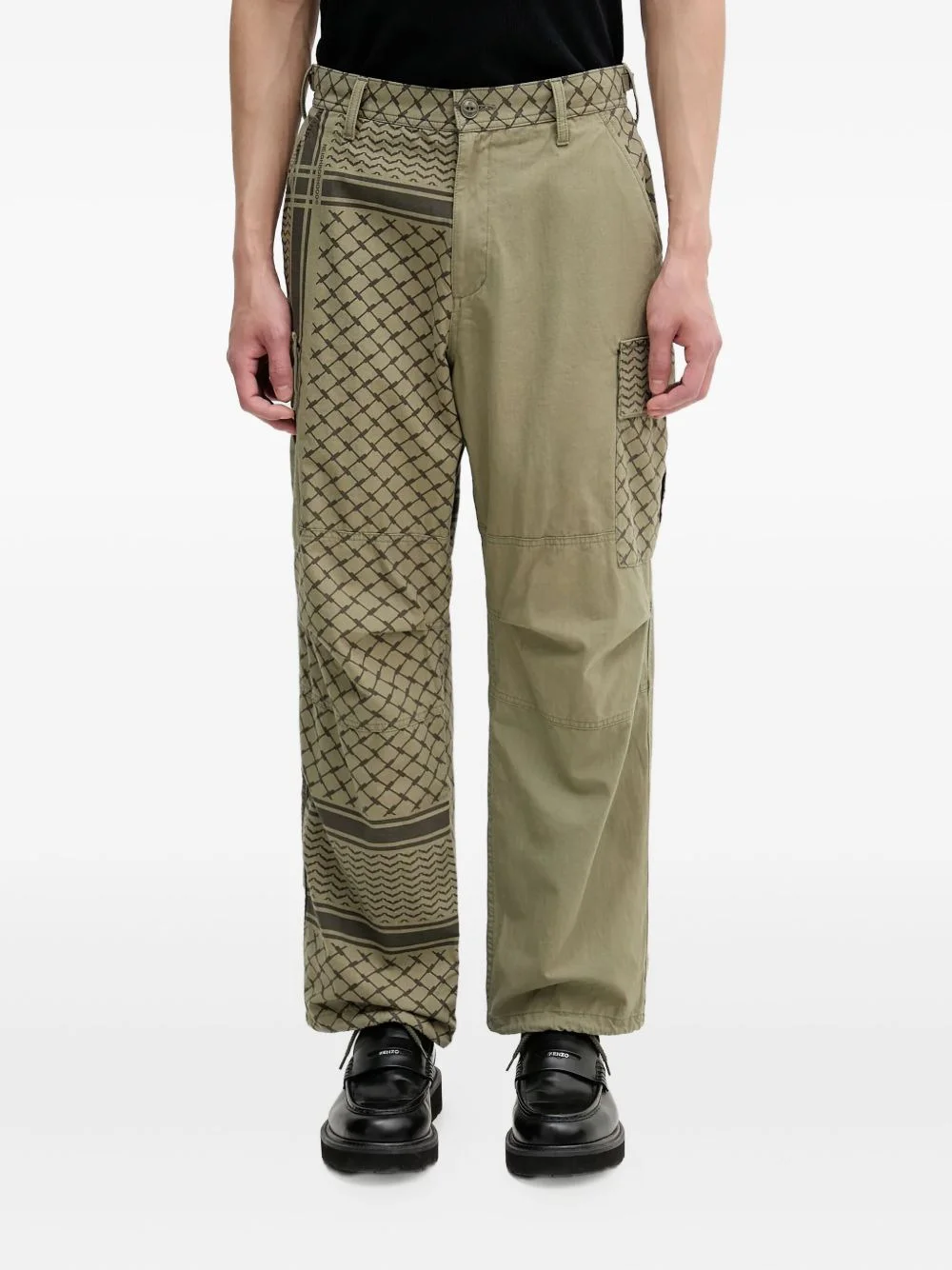 patterned cargo pants - 1