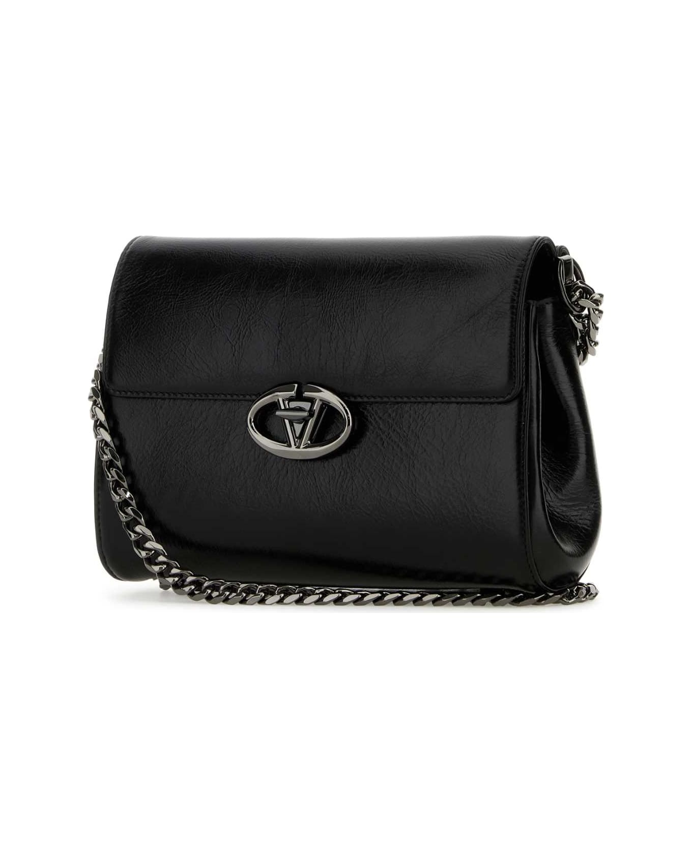 Black Leather Vlogo Shoulder - 2
