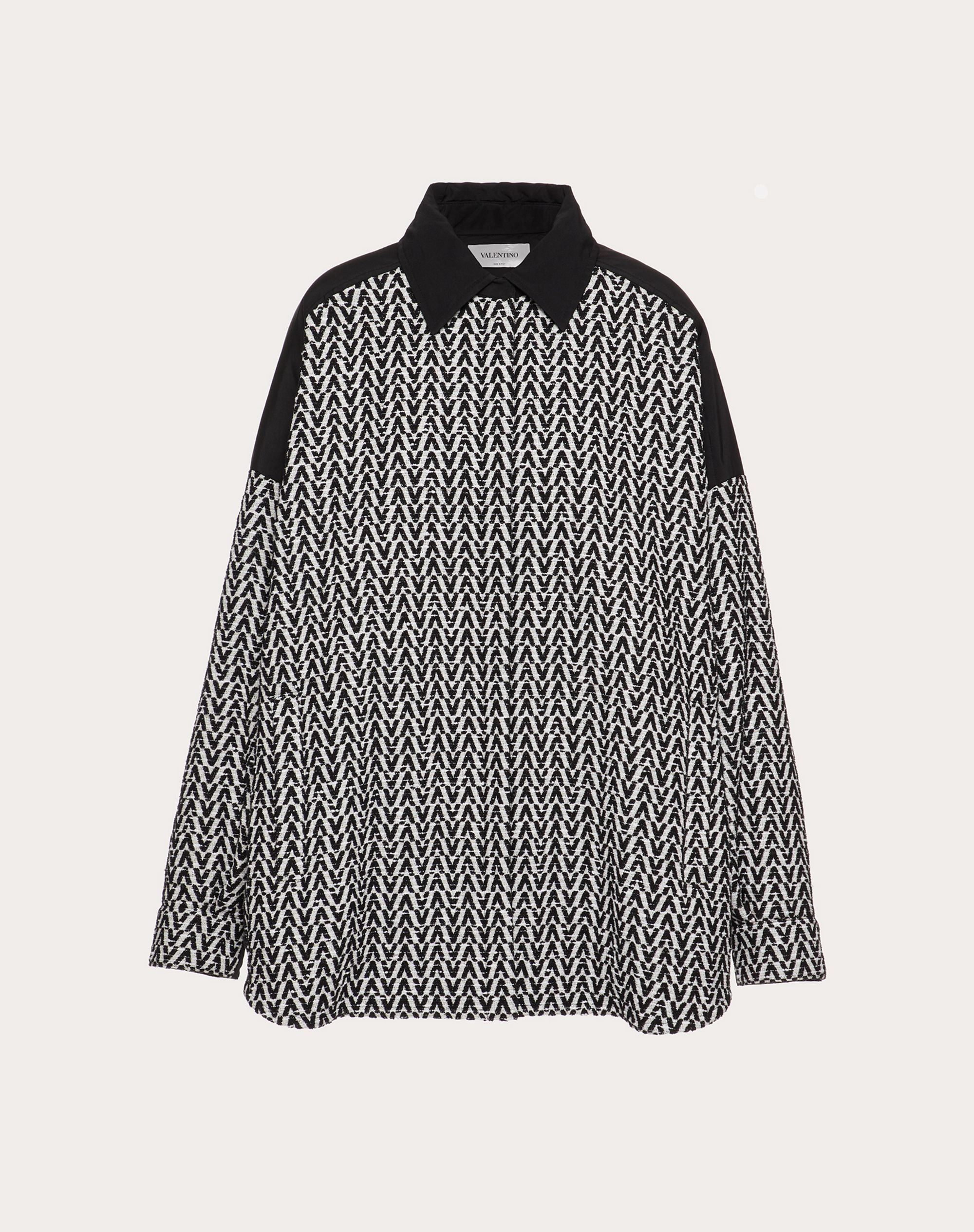 OPTICAL VALENTINO BOUCLÉ PEA COAT - 1