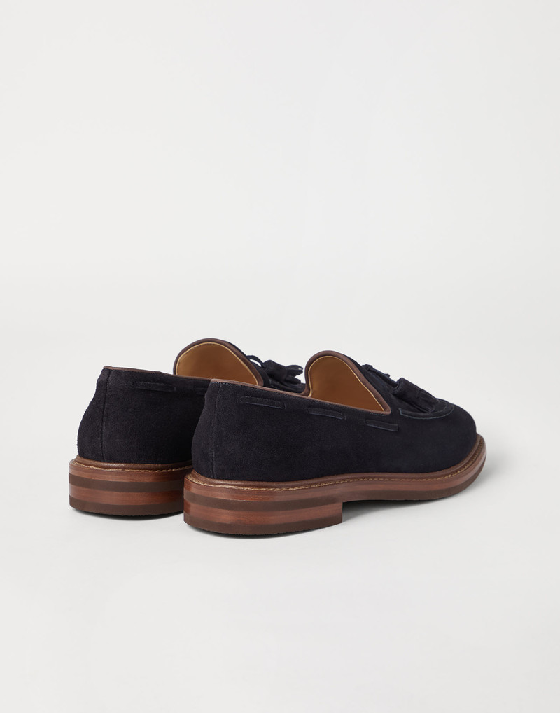 Brunello Cucinelli Suede loafers with tassels outlook