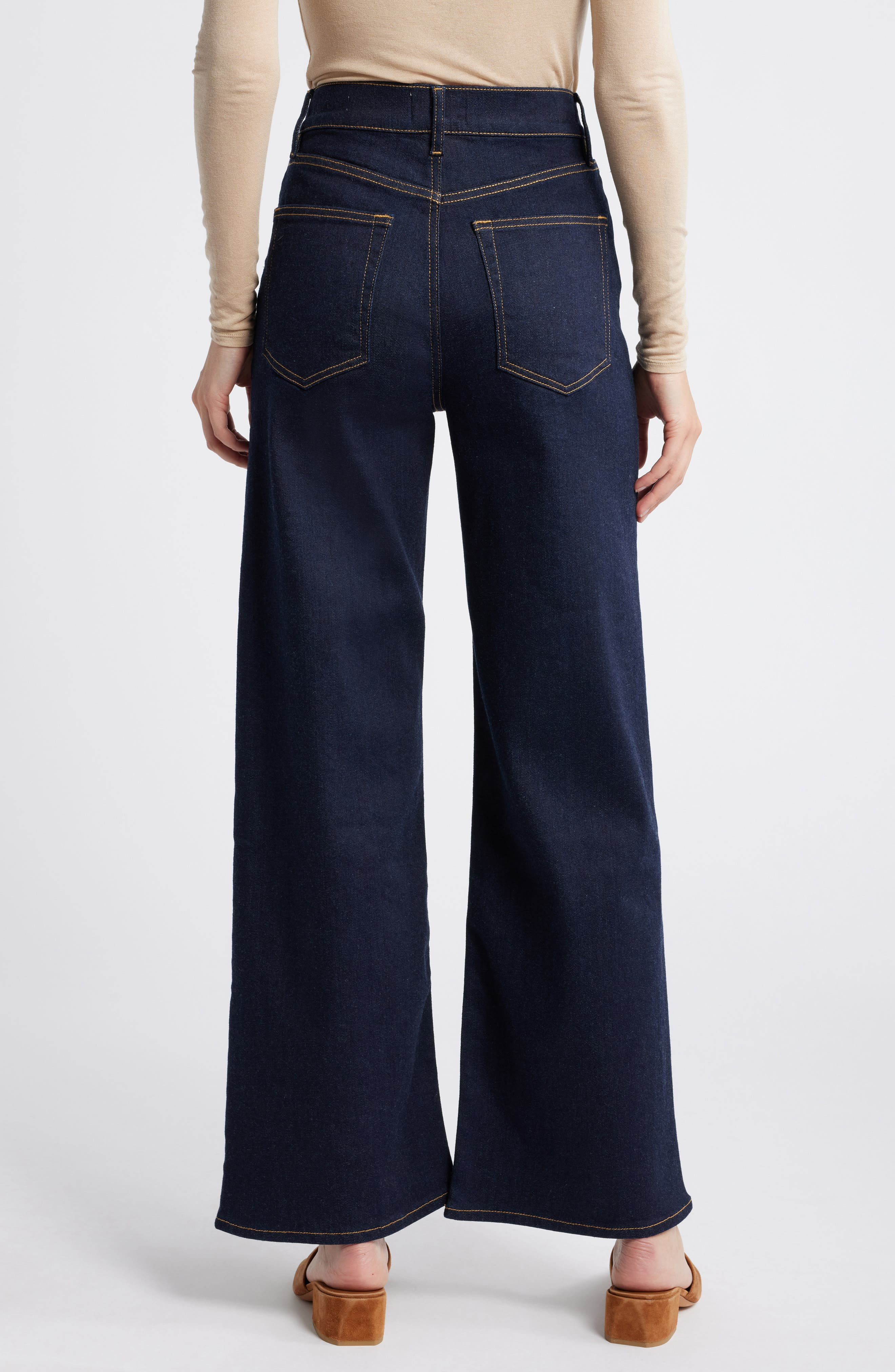 FRAME Le Slim Palazzo Ankle Jeans in Stargirl at Nordstrom - 2