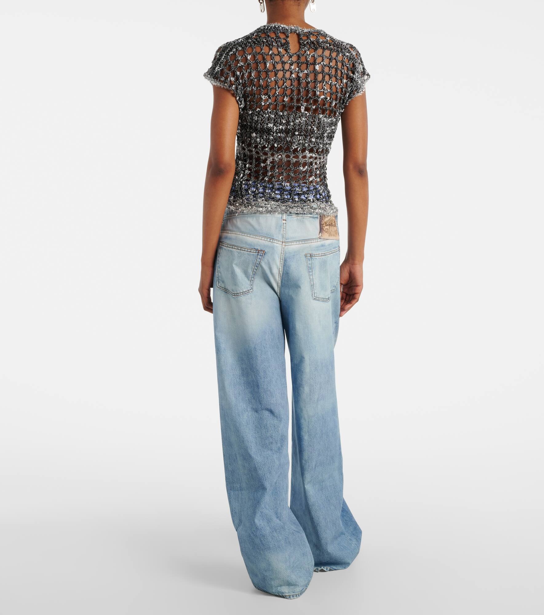 Metallic crochet T-shirt - 3