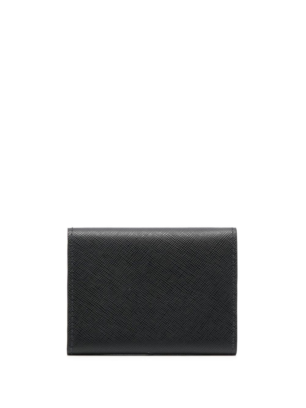 logo-plaque folded wallet - 2