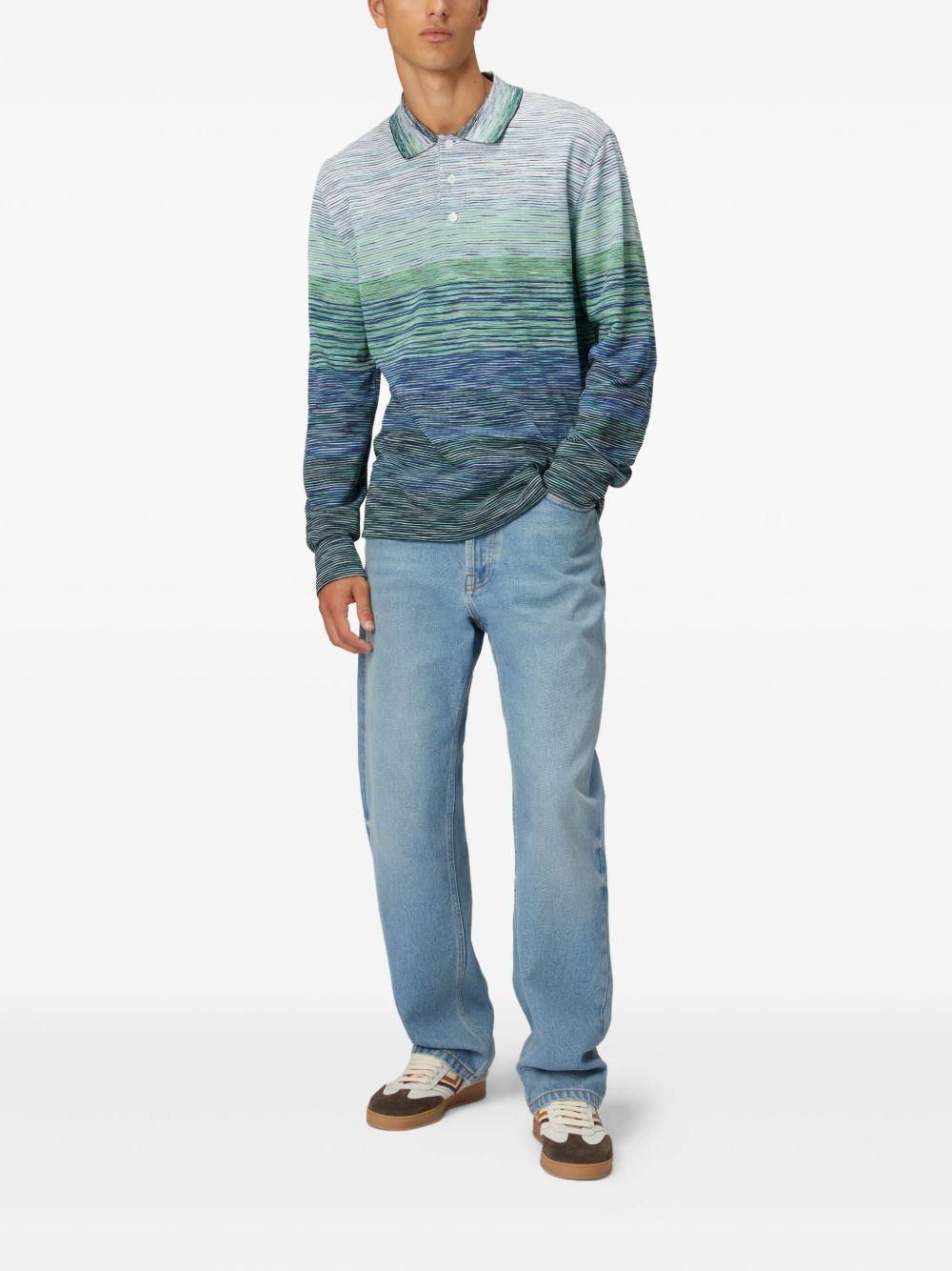 striped cotton polo shirt - 2