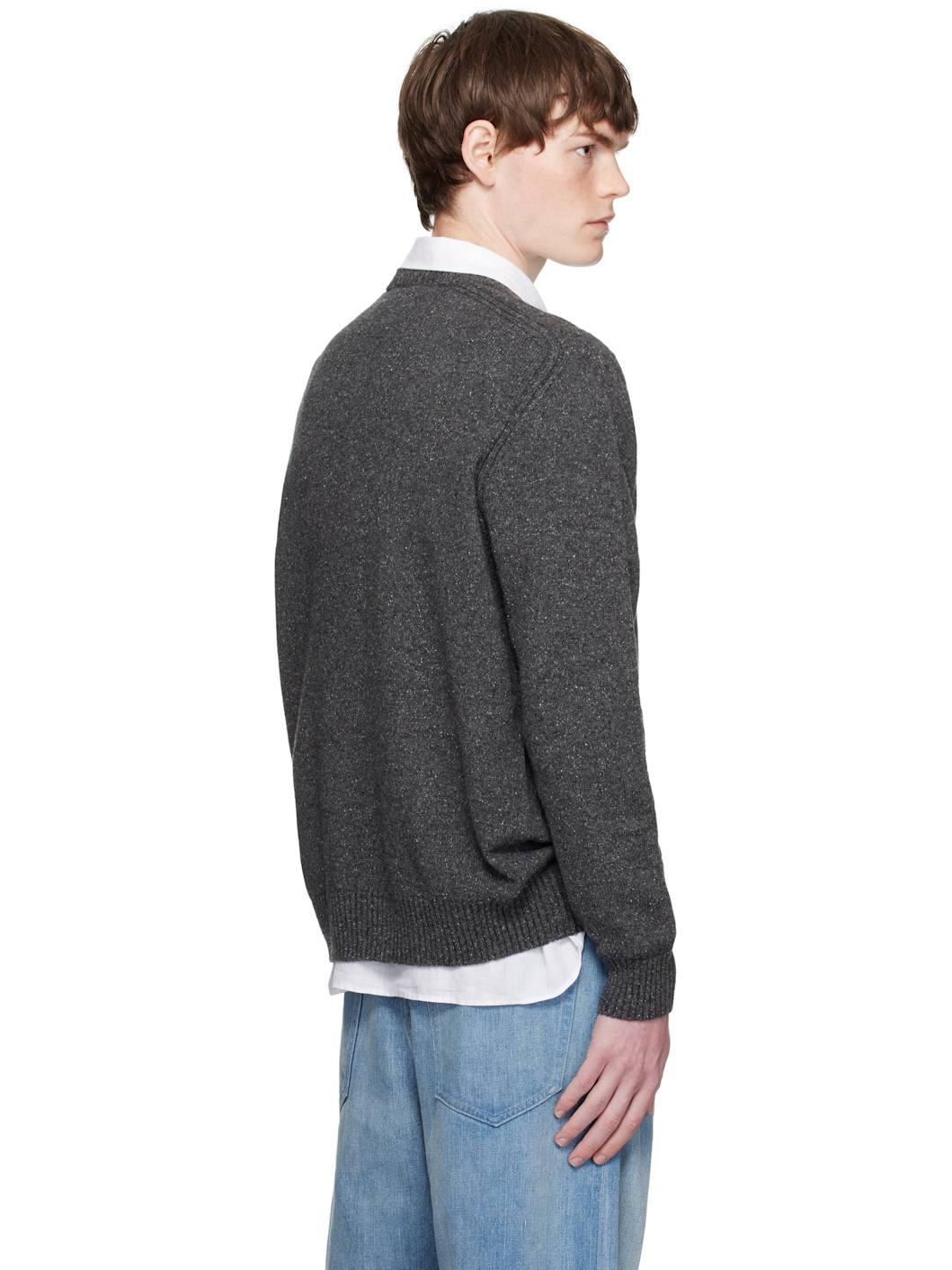 Gray 'Made In France' Sweater - 3