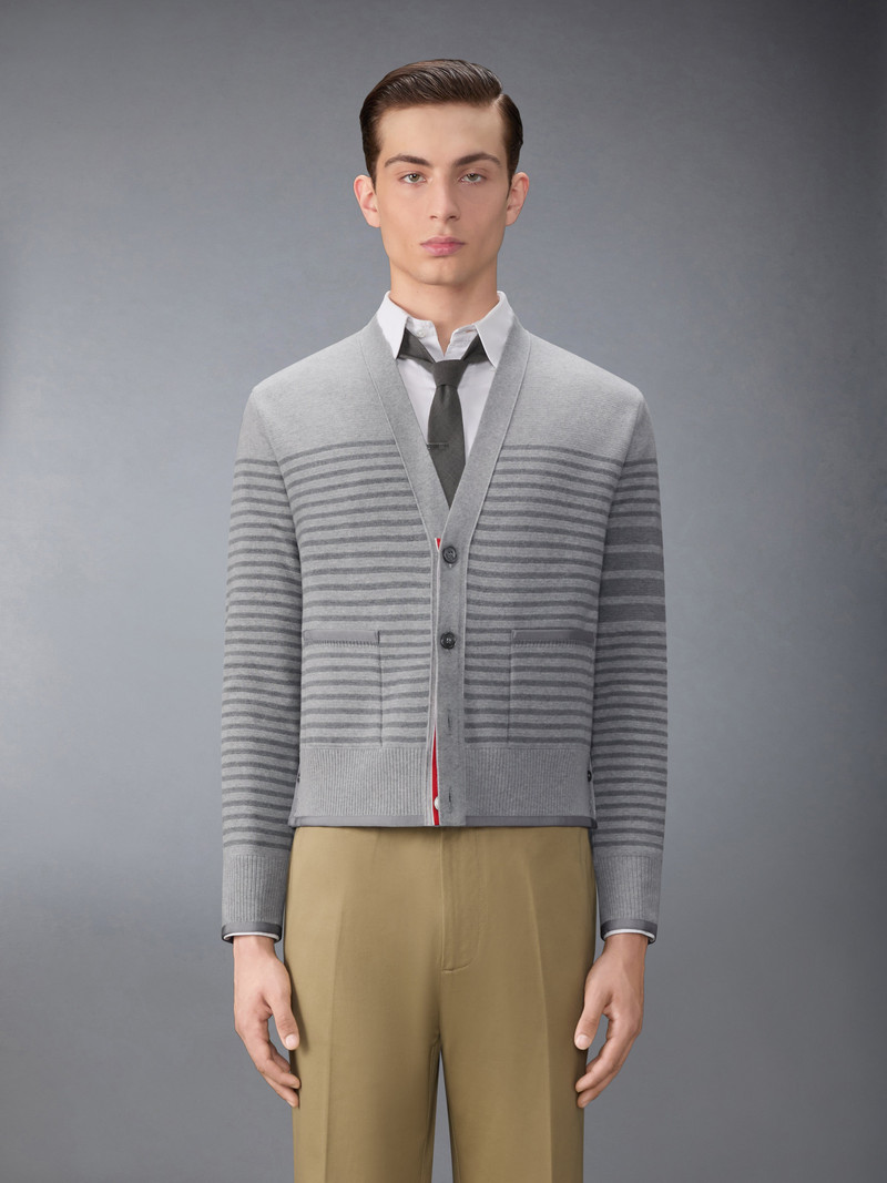 Thom Browne MILANO STITCH STRIPED BOXY FIT CARDIGAN outlook