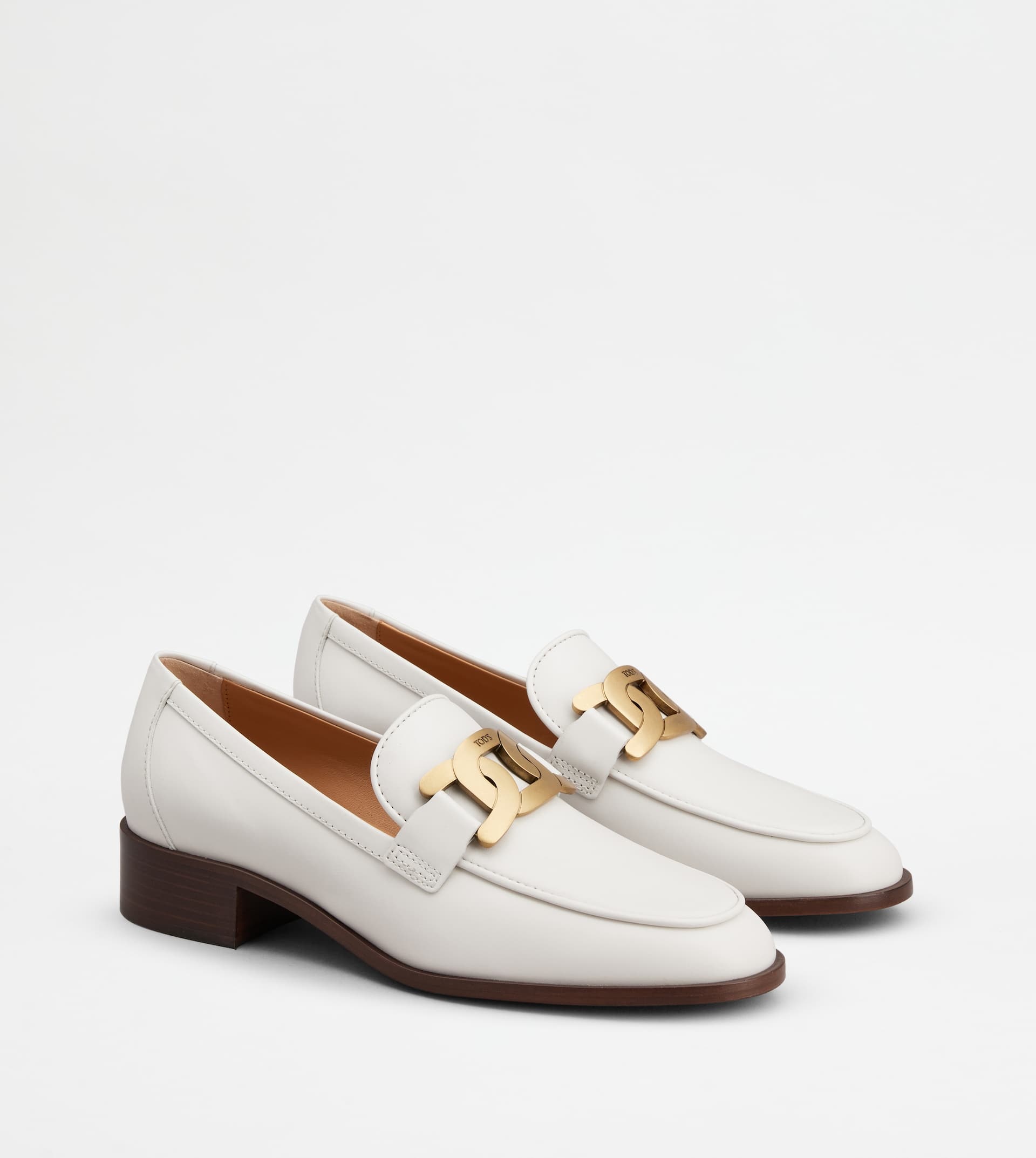 LOAFERS IN LEATHER - WHITE - 2