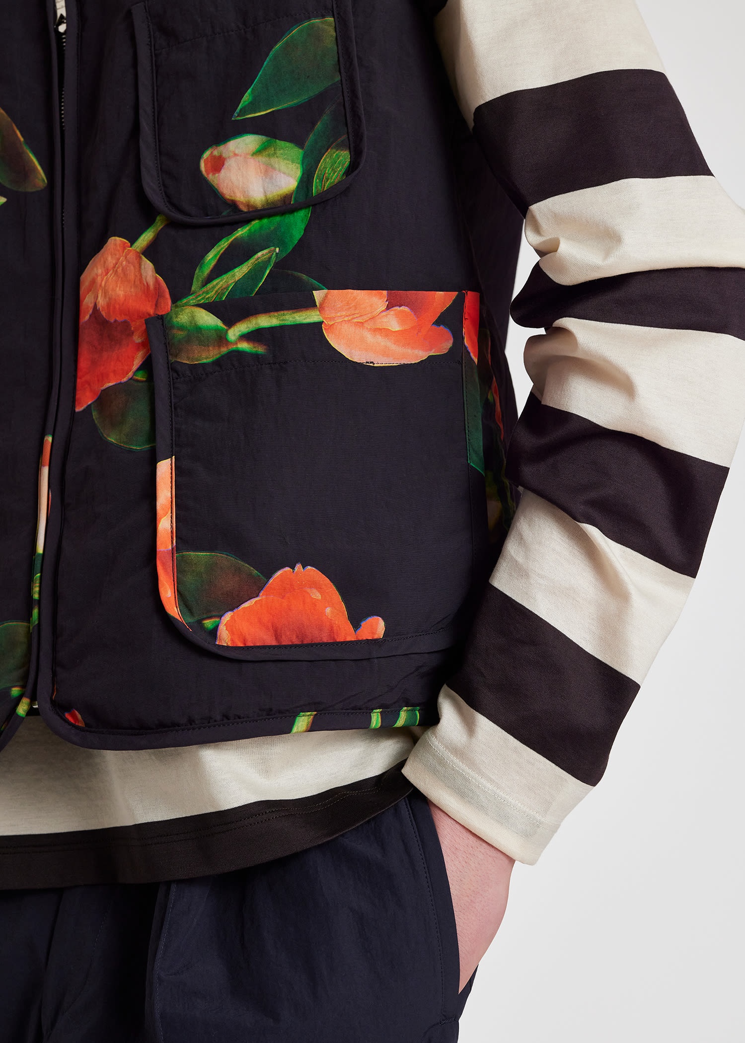 'Tulip' Print Reversible Gilet - 8