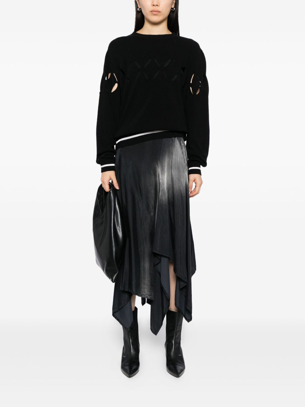 asymmetric mid skirt - 2