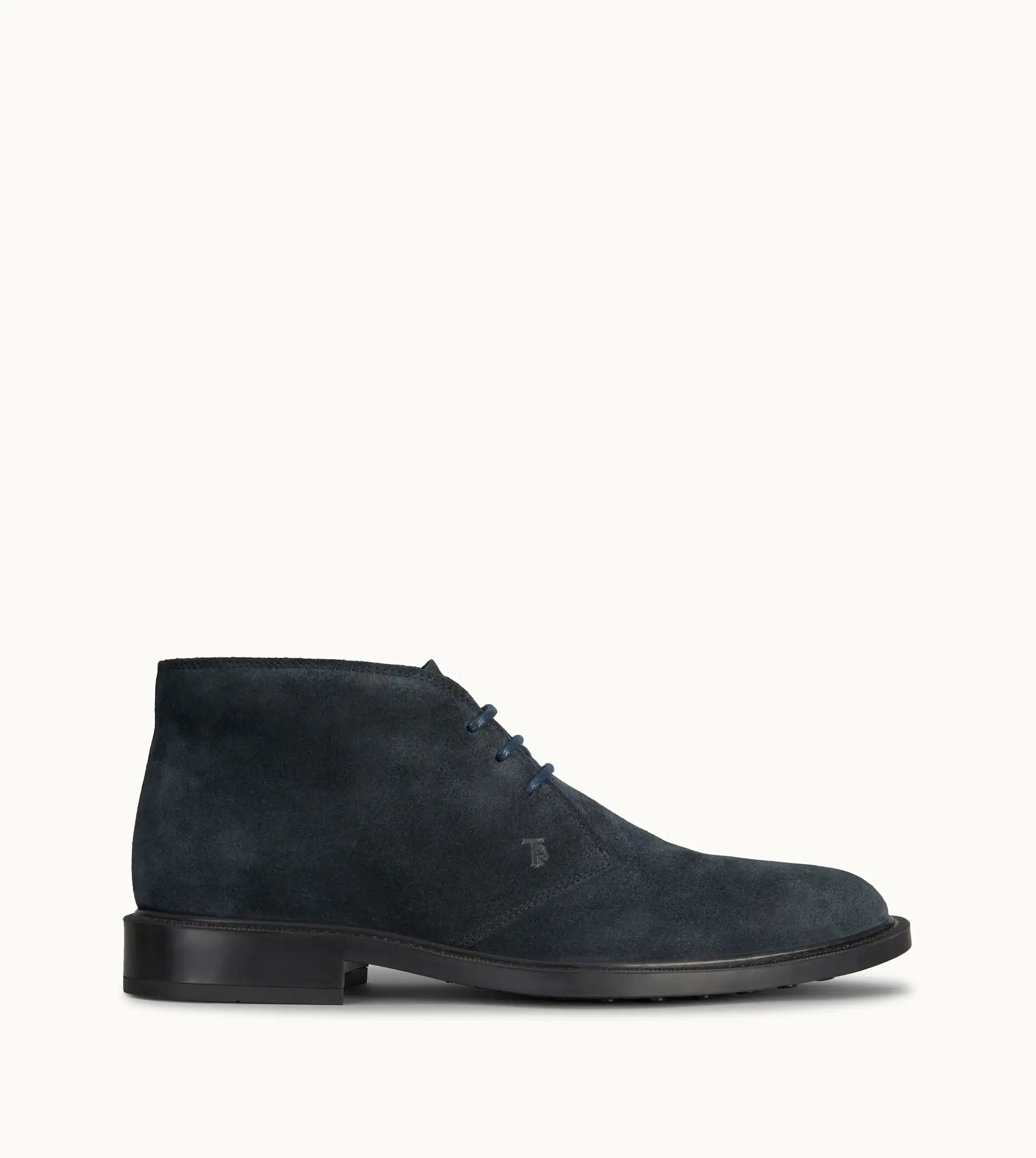 SHORT ANKLE BOOT IN SUEDE - BLUE - 1