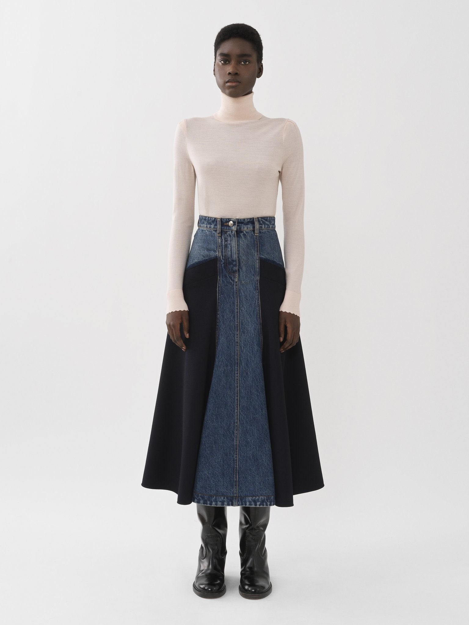 FITTED HIGH-NECK SWEATER - 4