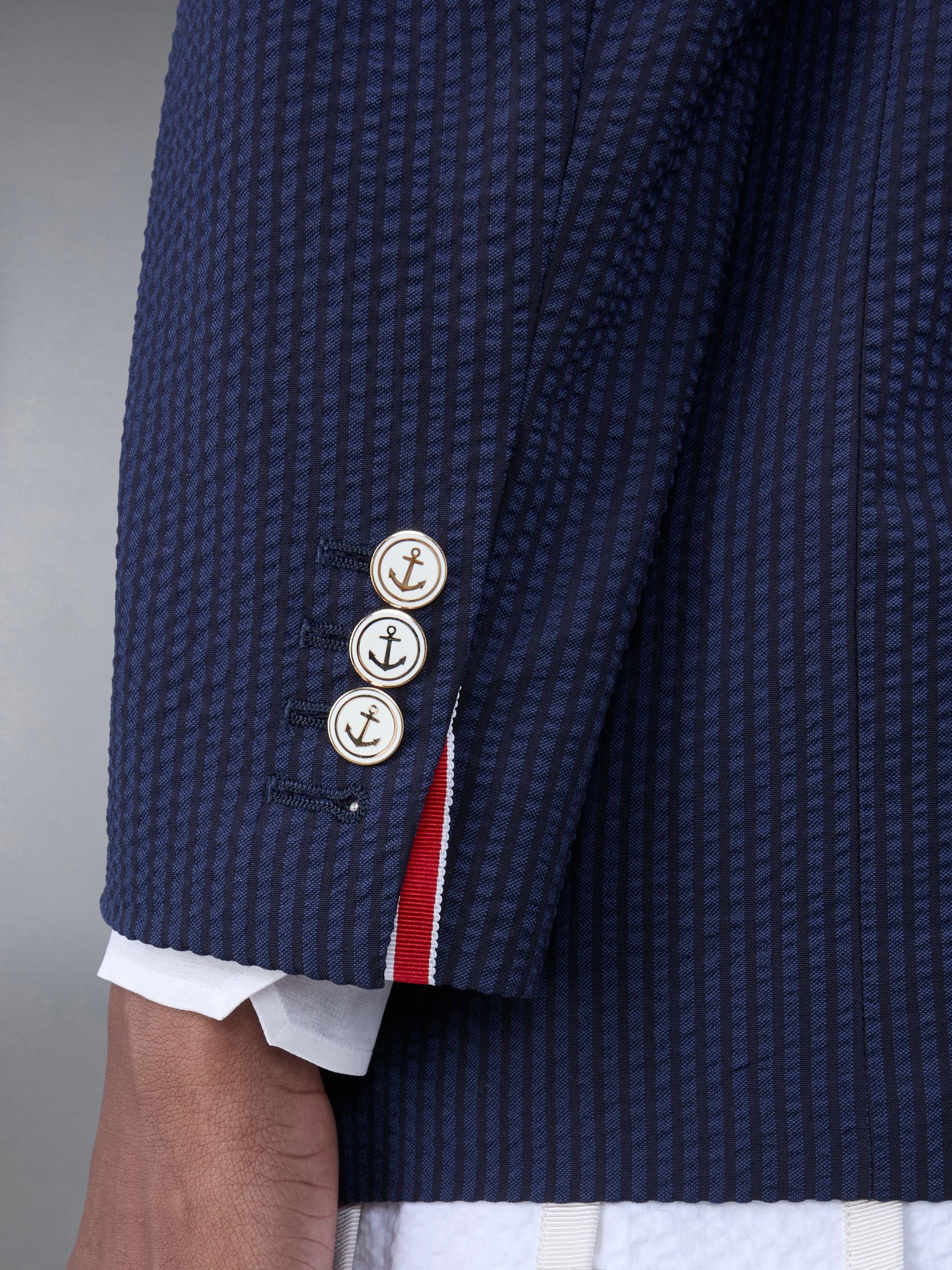 Wool Seersucker Patch Pocket Sport Coat - 4