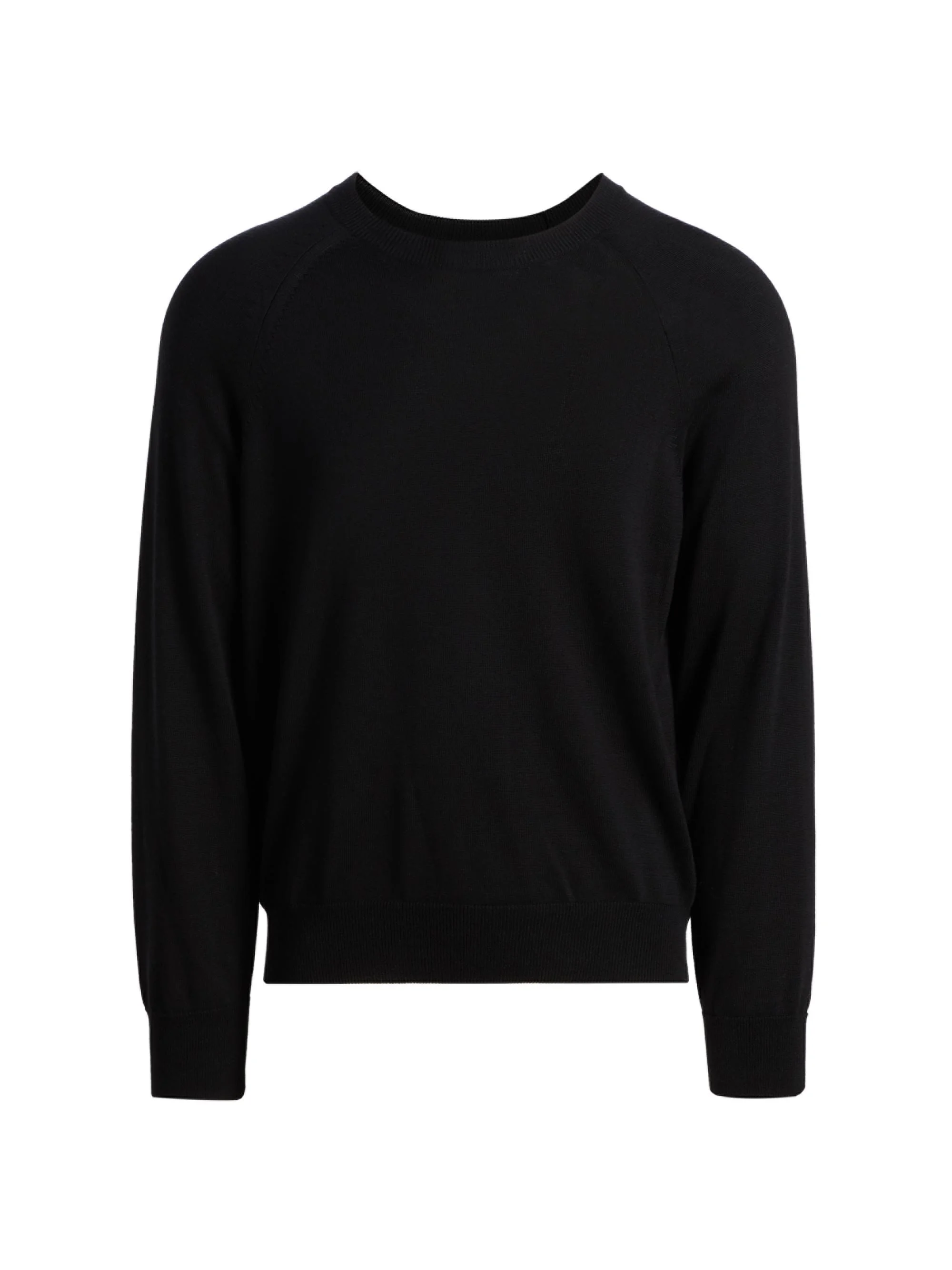 Men's Reggie Crewneck Silk-Cotton Sweater - Black - 1