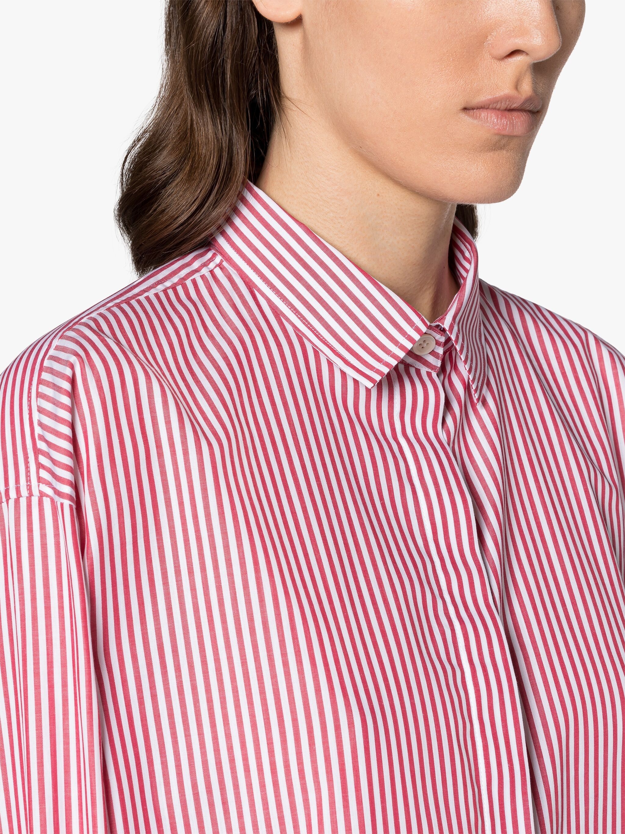 BLUEBELLS RED & WHITE COTTON SHIRT - 5